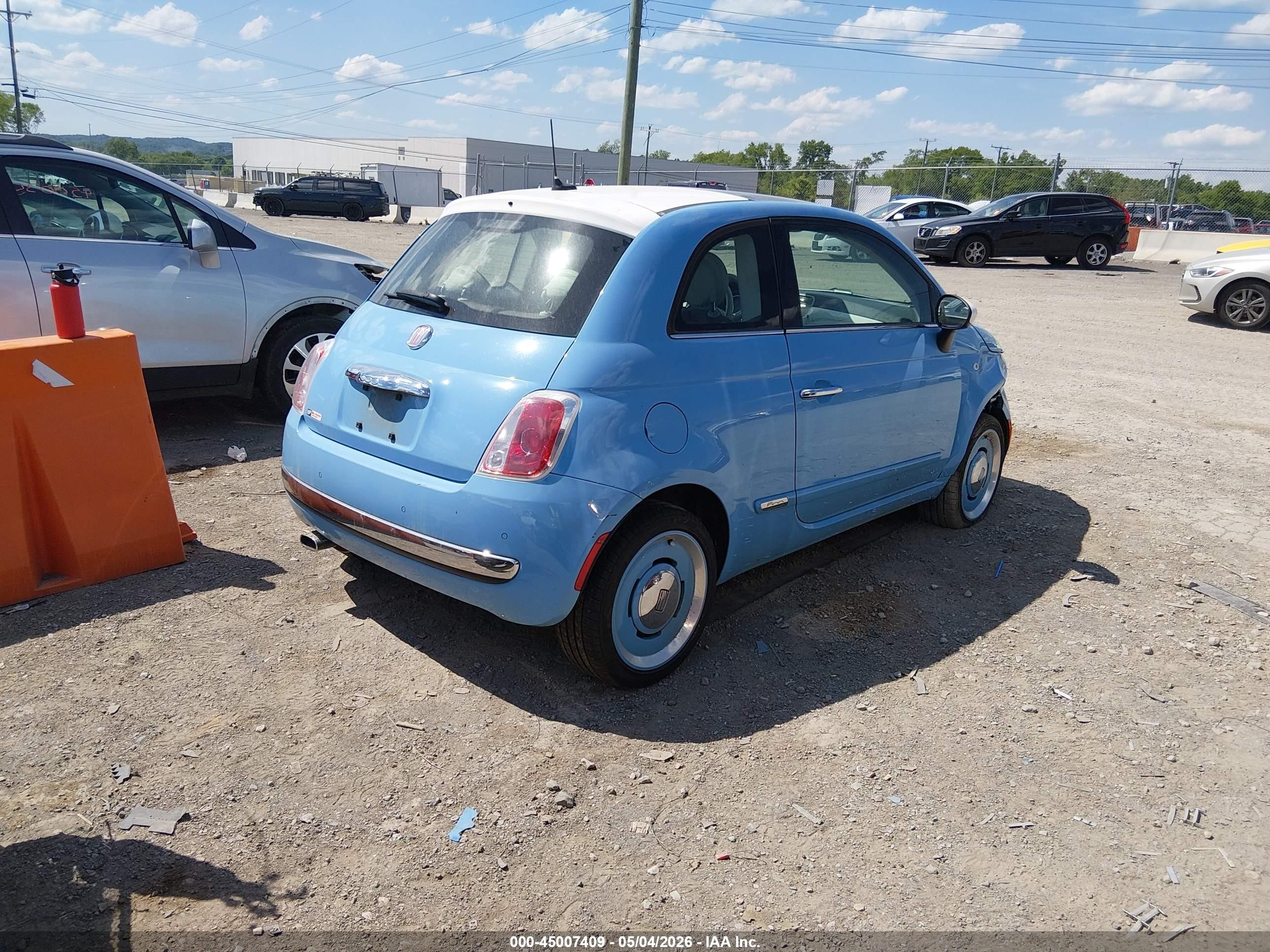 2015 Fiat 500 1957 Edition Light Blue vin: 3C3CFFCR1FT550574