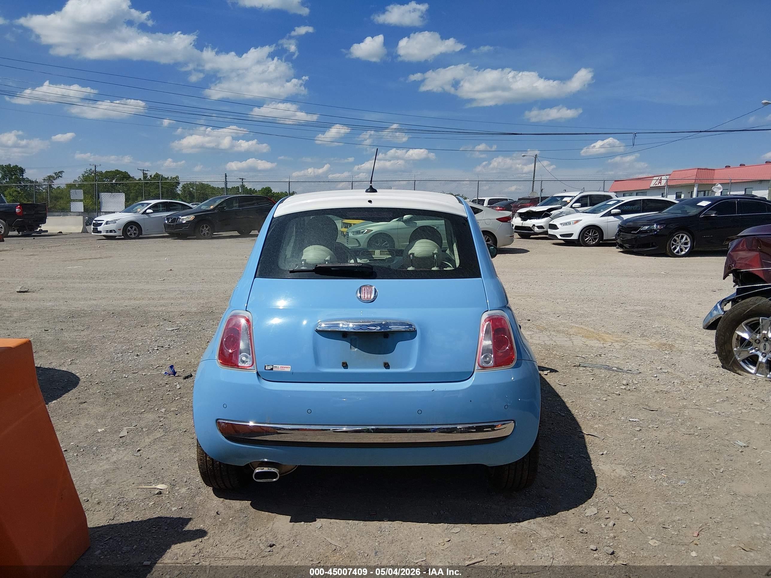 2015 Fiat 500 1957 Edition Light Blue vin: 3C3CFFCR1FT550574