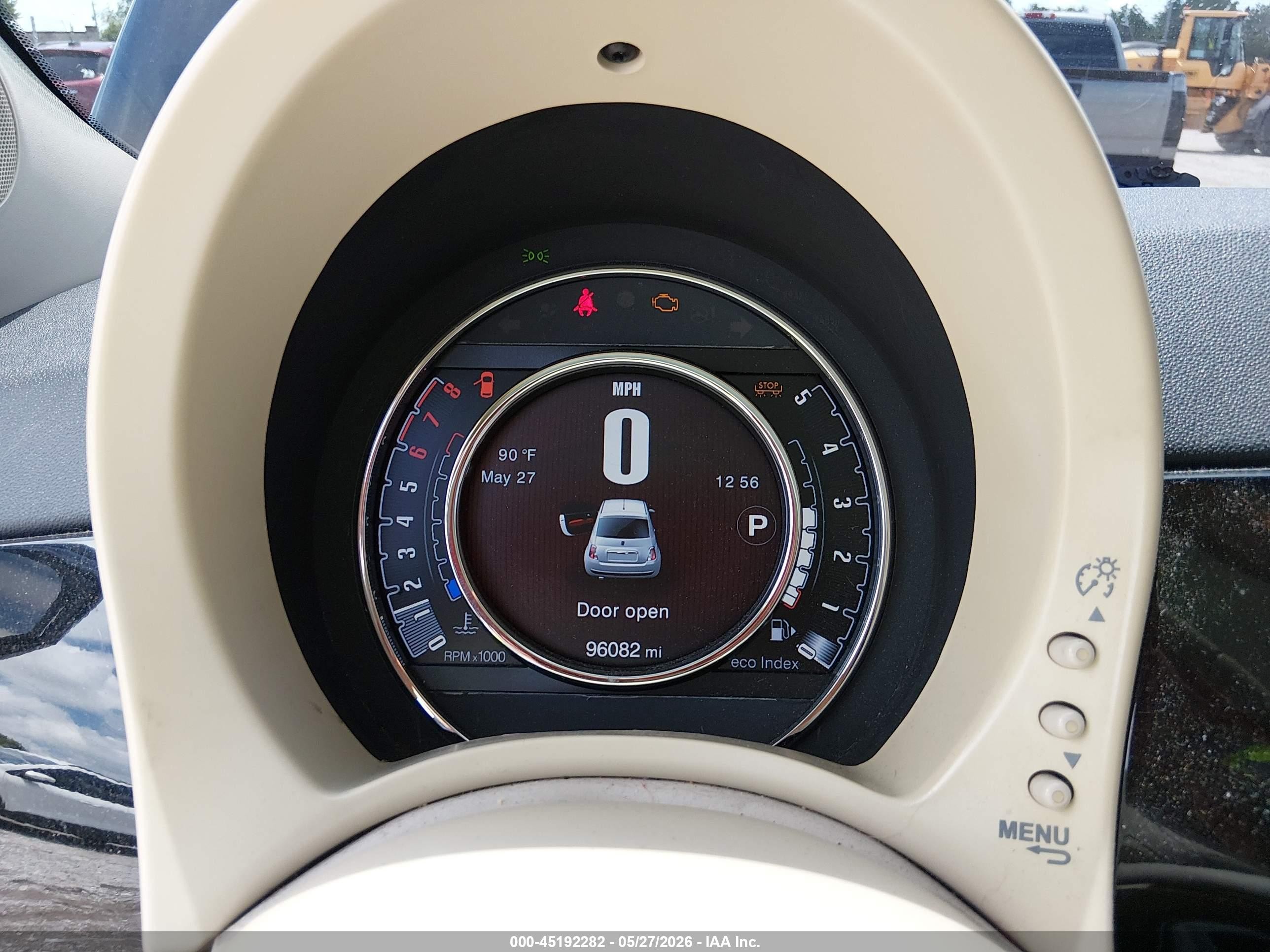 2015 Fiat 500 Lounge Black vin: 3C3CFFCR2FT753764