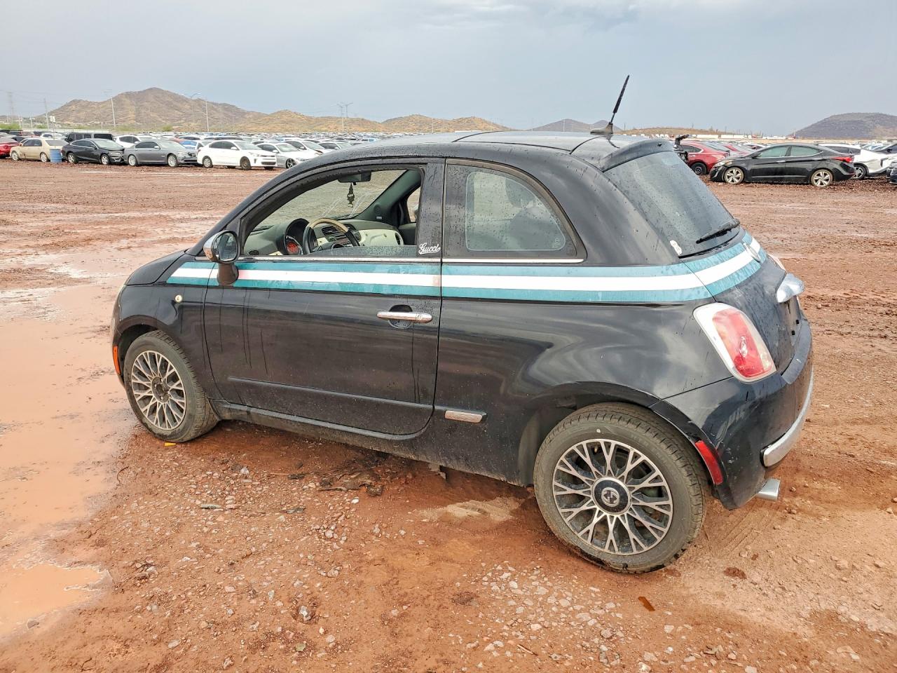 2012 Fiat 500 Lounge Black vin: 3C3CFFCR4CT269610