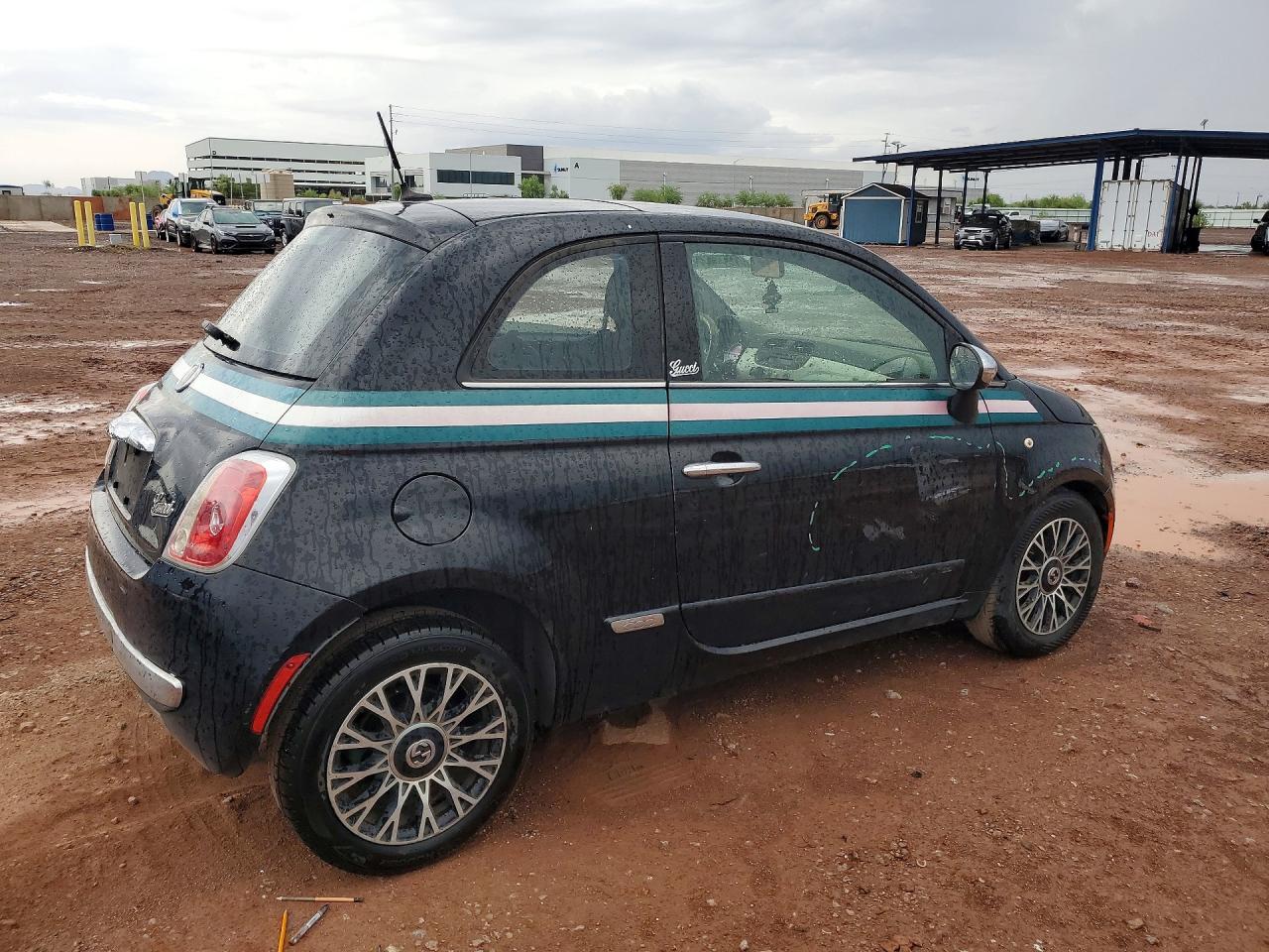 2012 Fiat 500 Lounge Black vin: 3C3CFFCR4CT269610