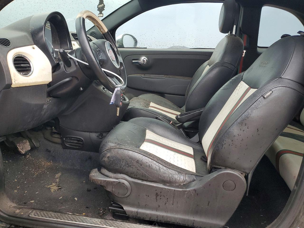 2012 Fiat 500 Lounge Black vin: 3C3CFFCR4CT269610