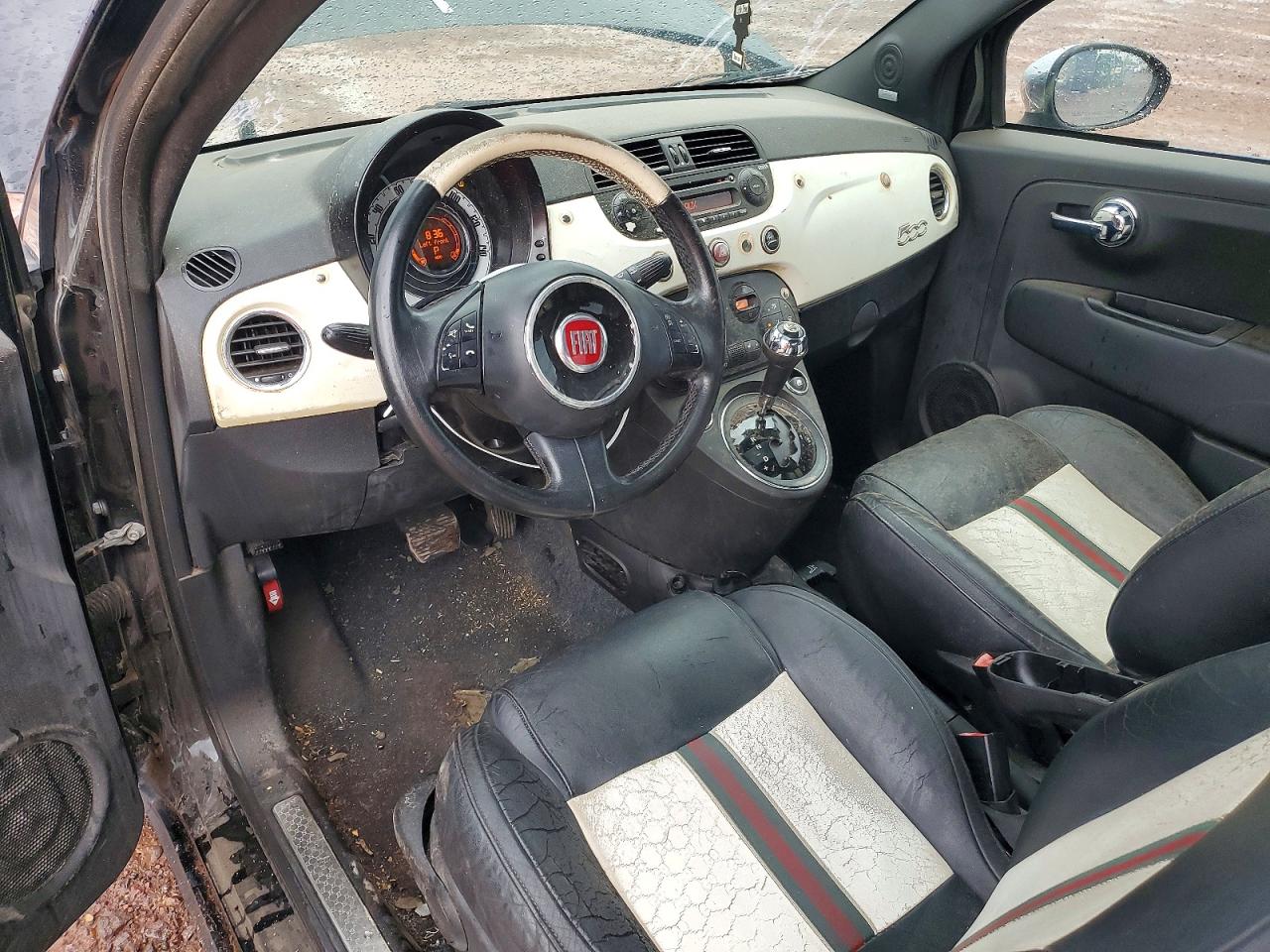 2012 Fiat 500 Lounge Black vin: 3C3CFFCR4CT269610