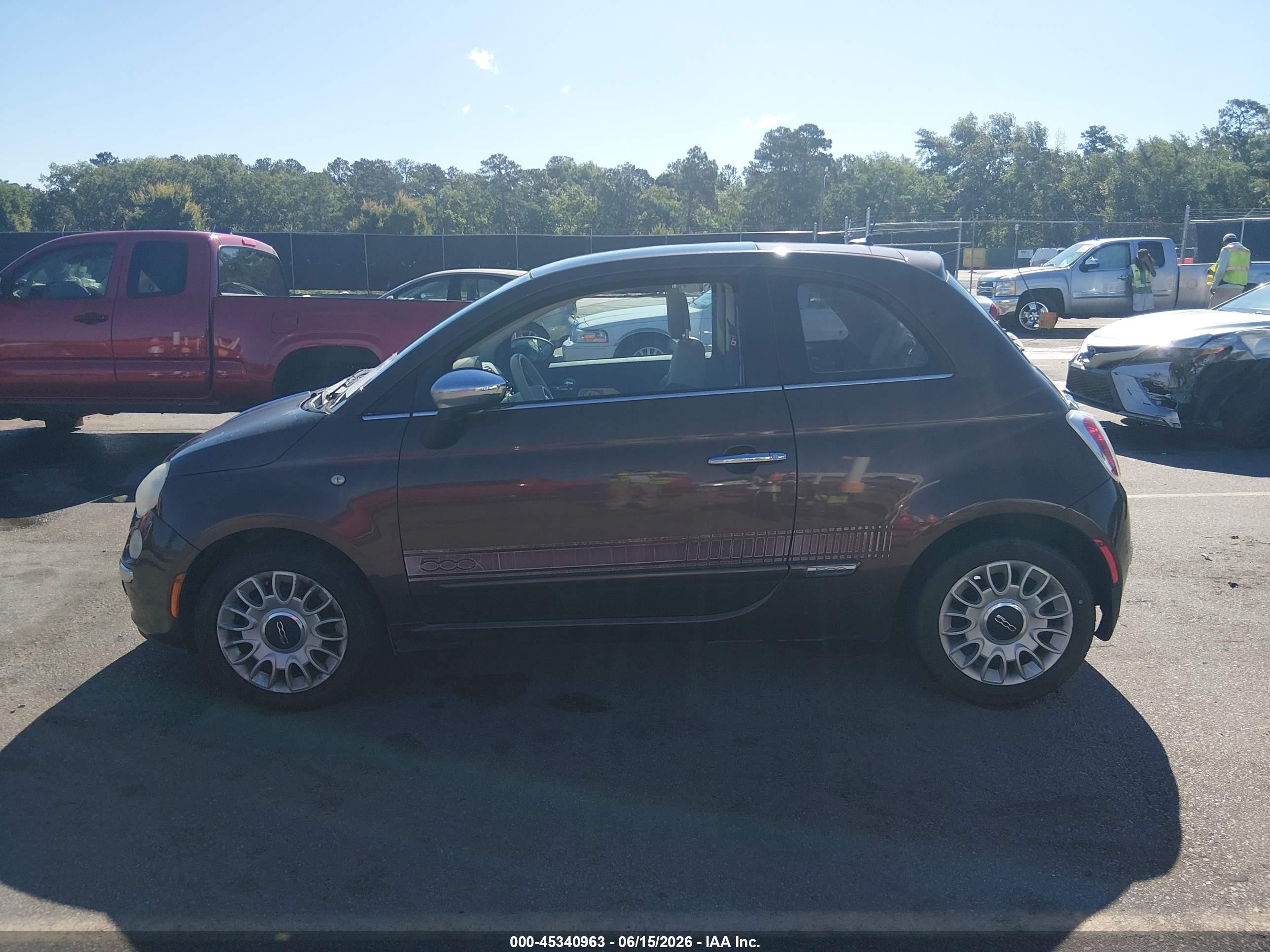 2013 Fiat 500 Lounge Brown vin: 3C3CFFCR4DT681947