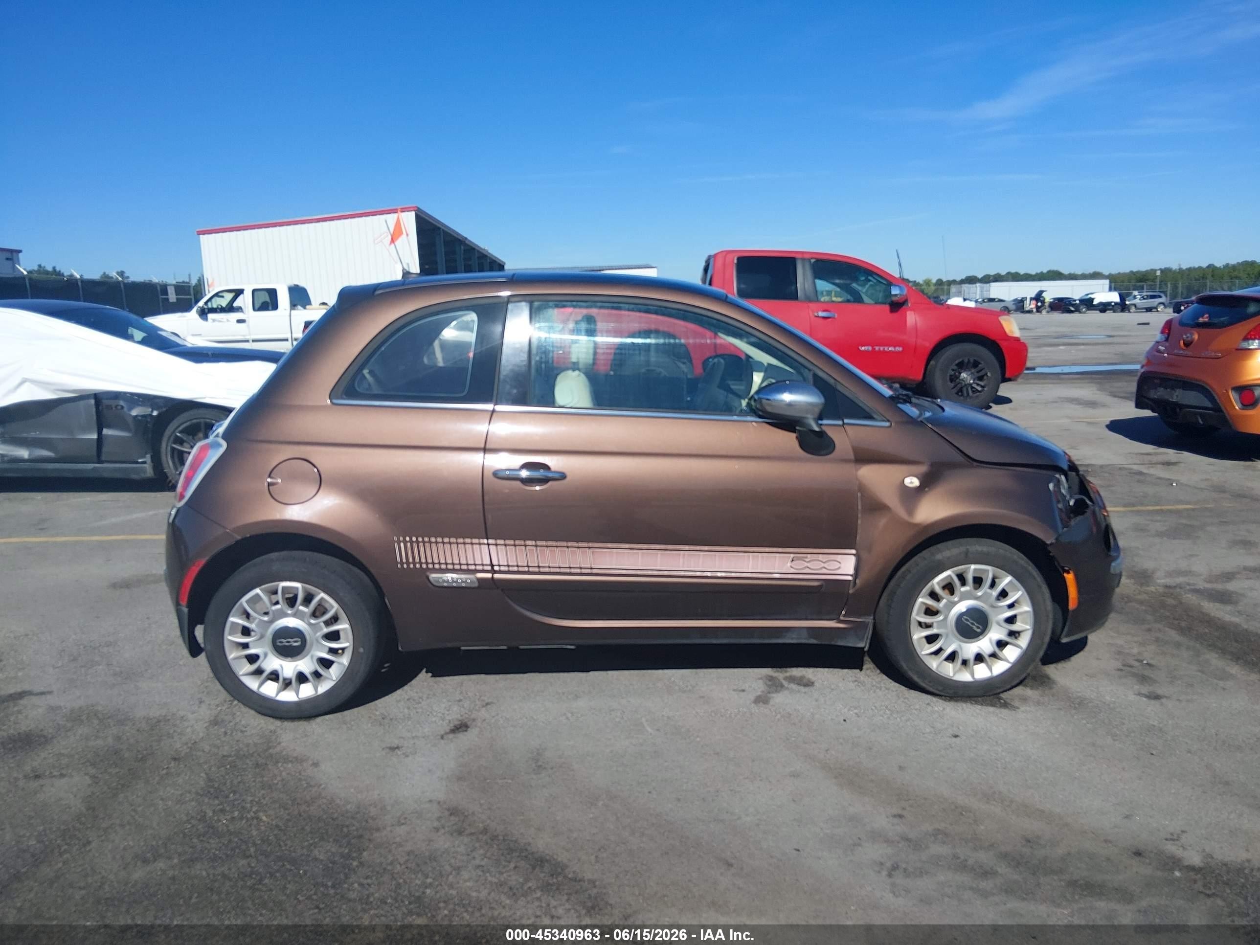 2013 Fiat 500 Lounge Brown vin: 3C3CFFCR4DT681947
