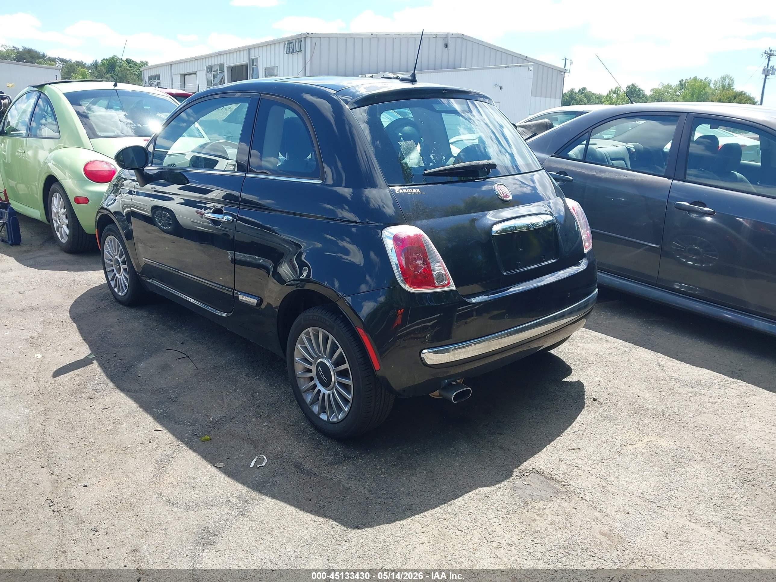 2013 Fiat 500 Lounge Черный vin: 3C3CFFCR5DT573885