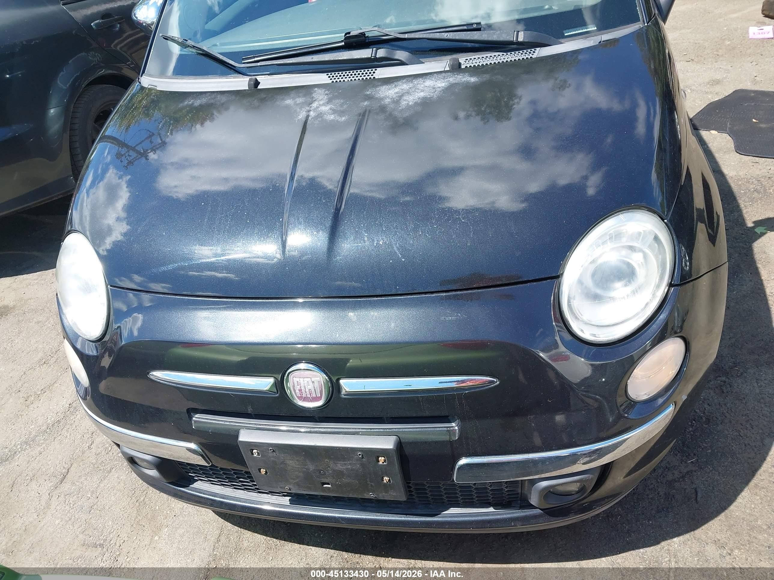 2013 Fiat 500 Lounge Черный vin: 3C3CFFCR5DT573885