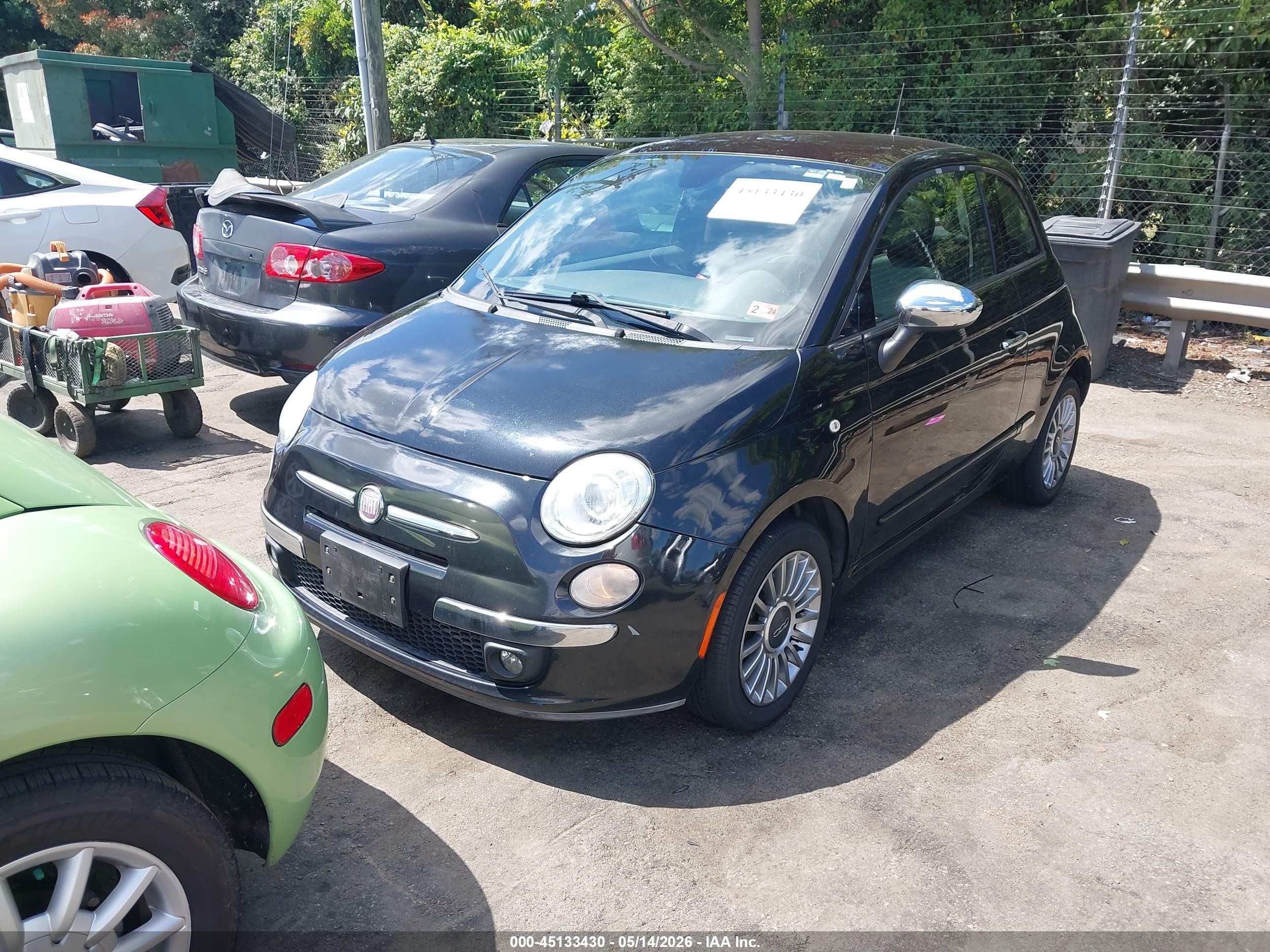 2013 Fiat 500 Lounge Черный vin: 3C3CFFCR5DT573885
