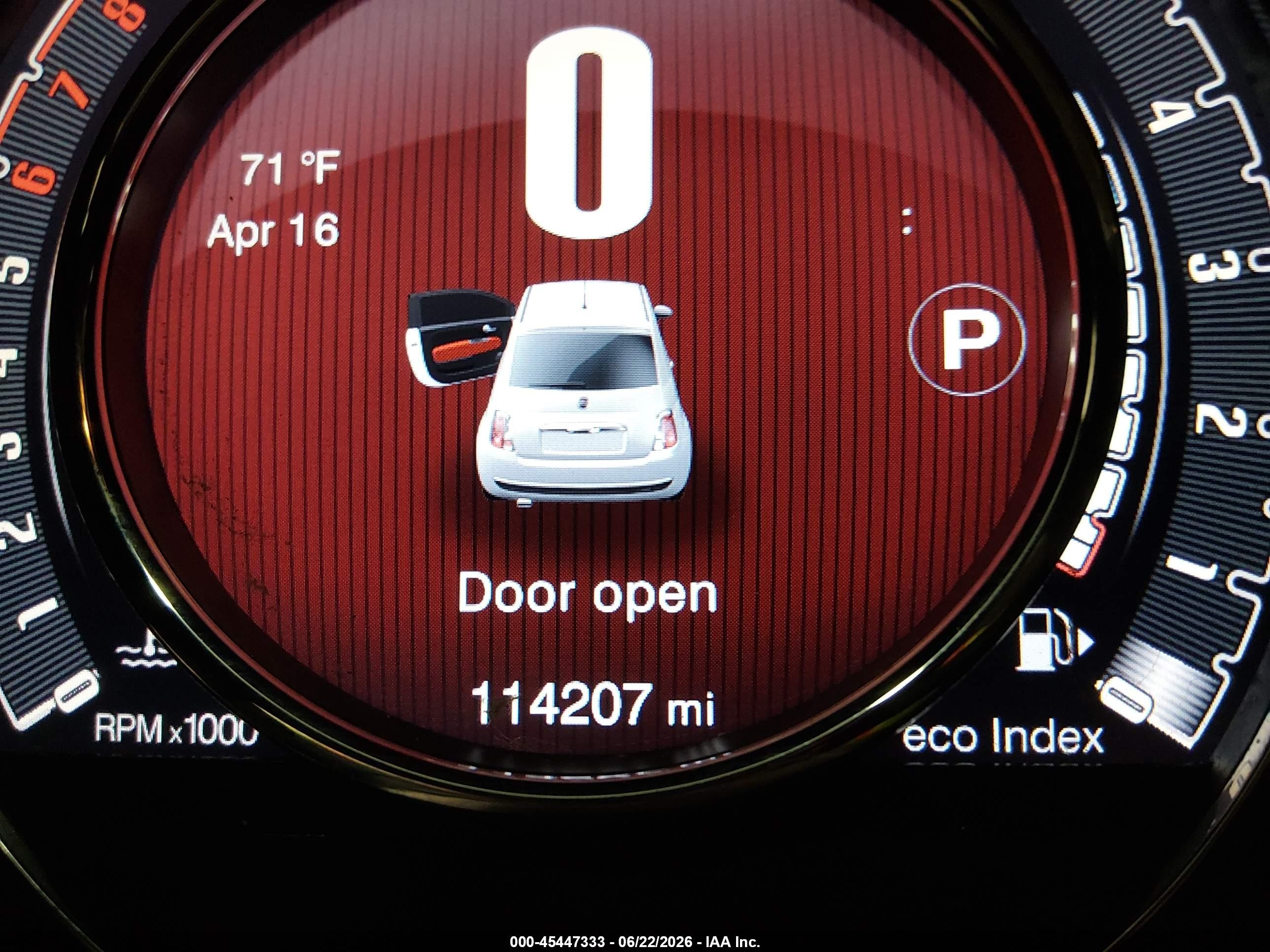 2015 Fiat 500 Lounge Green vin: 3C3CFFCR6FT710237