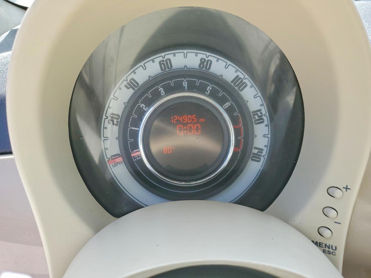 2012 Fiat 500 Lounge Beige vin: 3C3CFFCR7CT118230