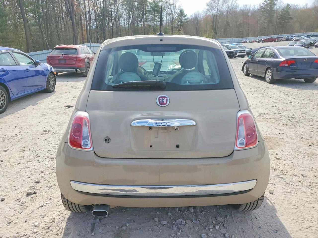 2012 Fiat 500 Lounge Beige vin: 3C3CFFCR7CT118230