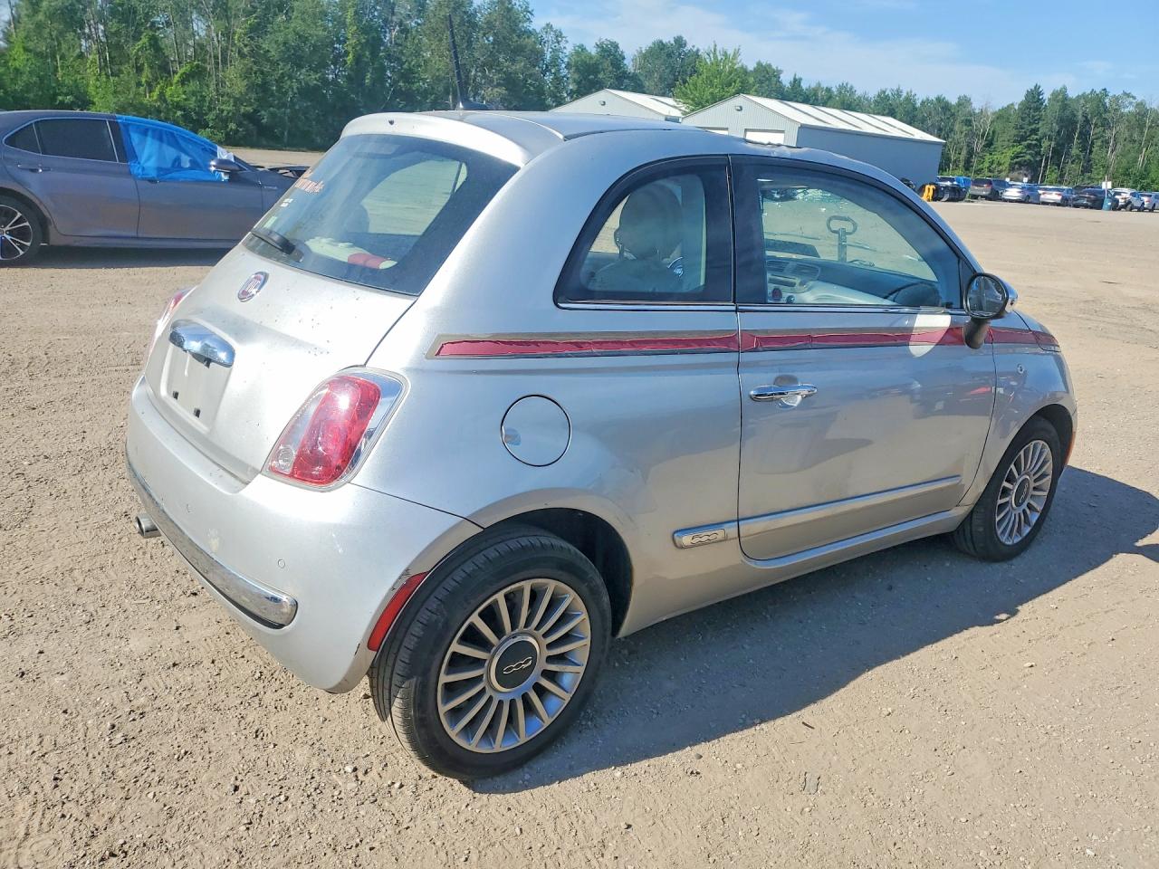 2013 Fiat 500 Lounge Silver vin: 3C3CFFCR7DT553833