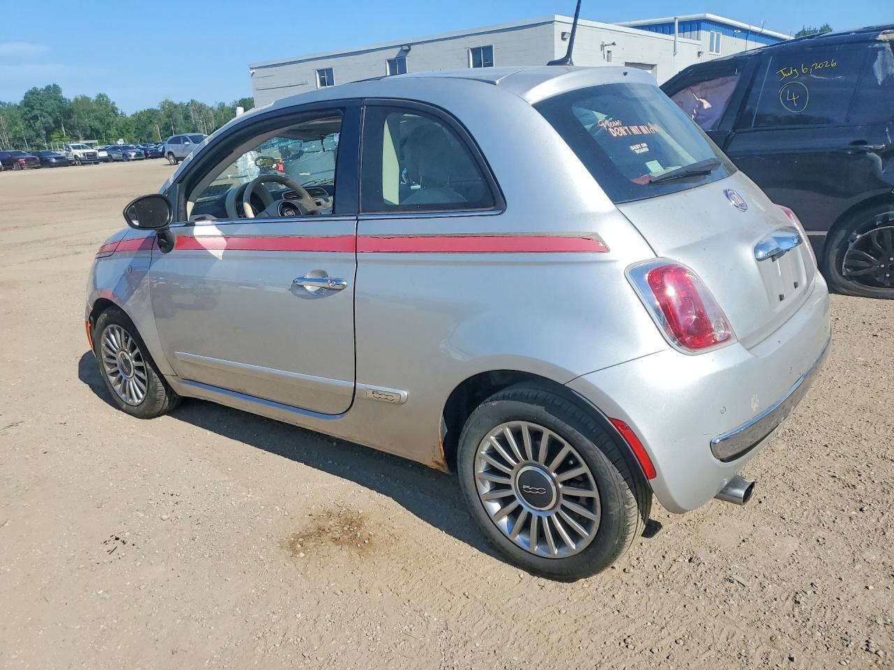 2013 Fiat 500 Lounge Silver vin: 3C3CFFCR7DT553833