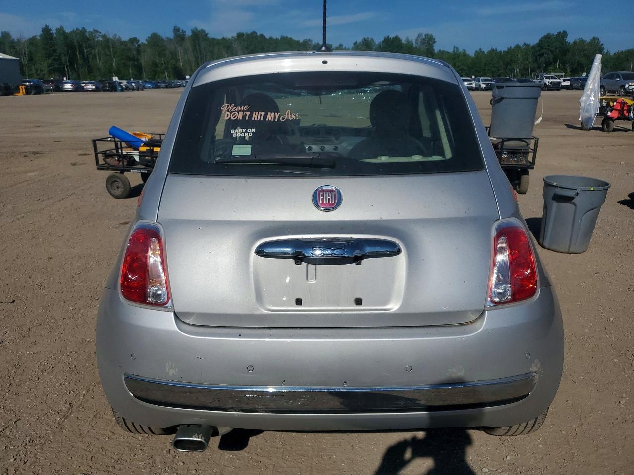 2013 Fiat 500 Lounge Silver vin: 3C3CFFCR7DT553833