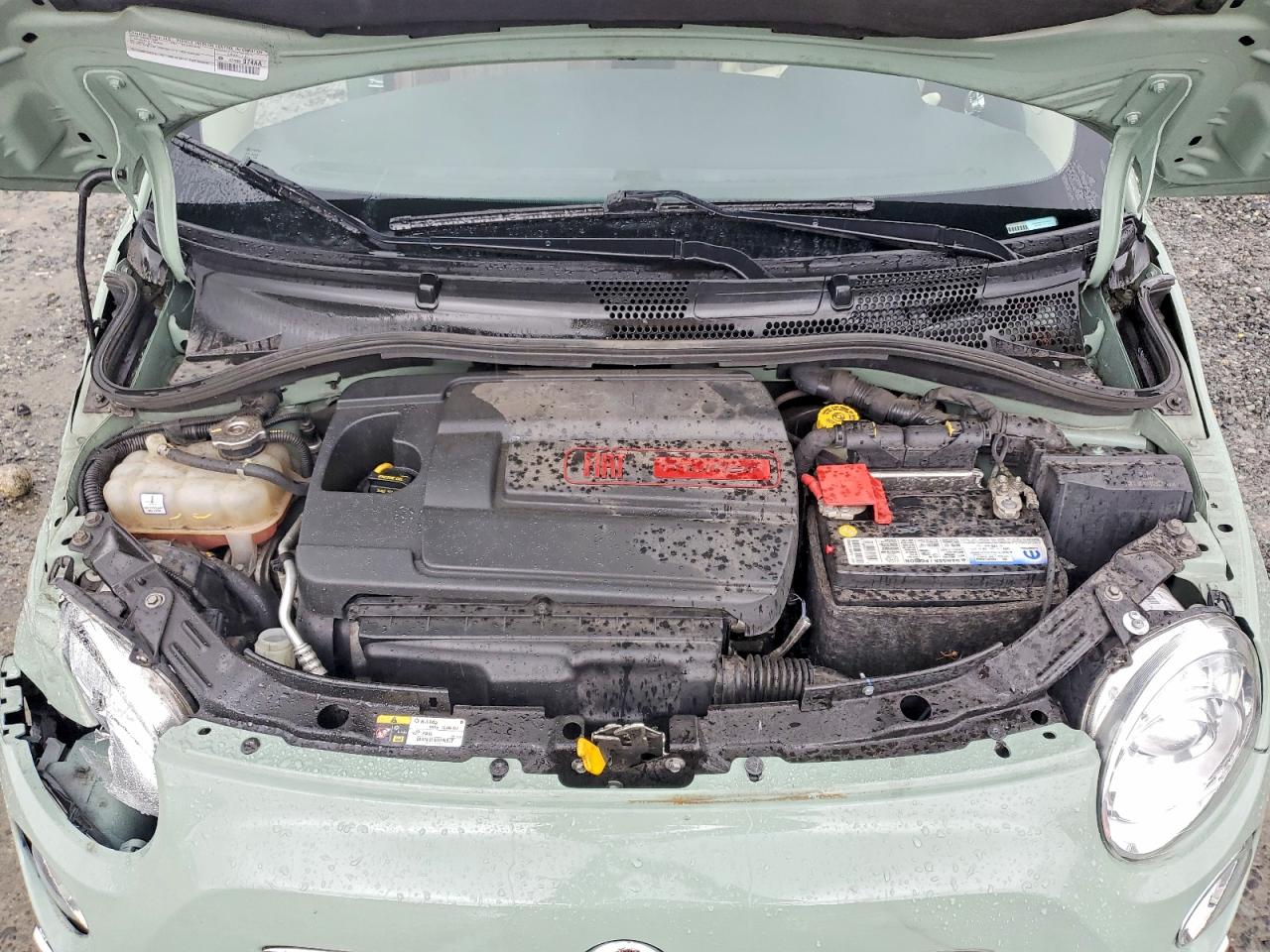 2014 Fiat 500 Lounge Green vin: 3C3CFFCR7ET285111