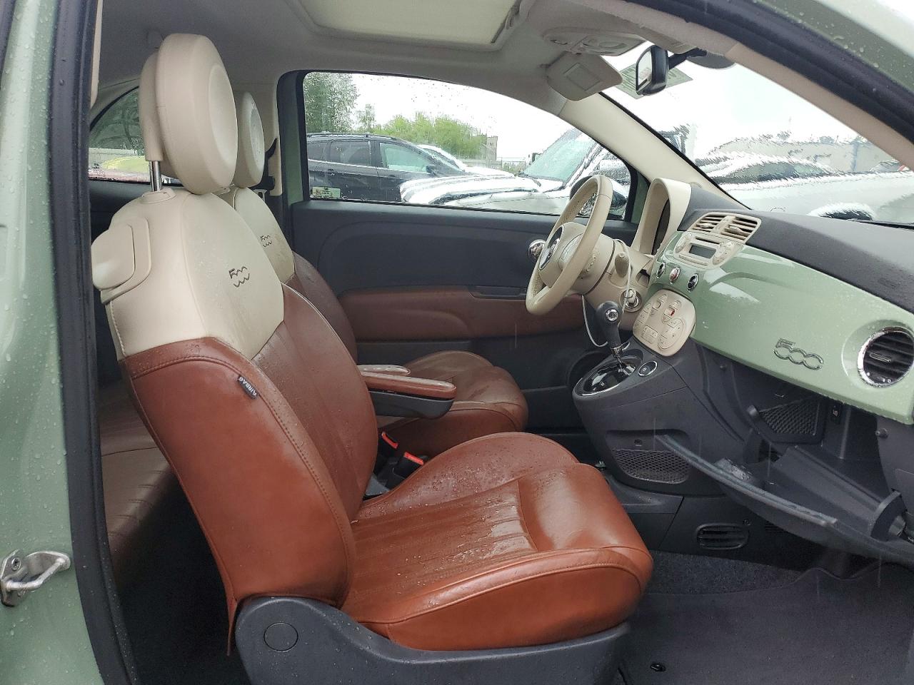 2014 Fiat 500 Lounge Green vin: 3C3CFFCR7ET285111