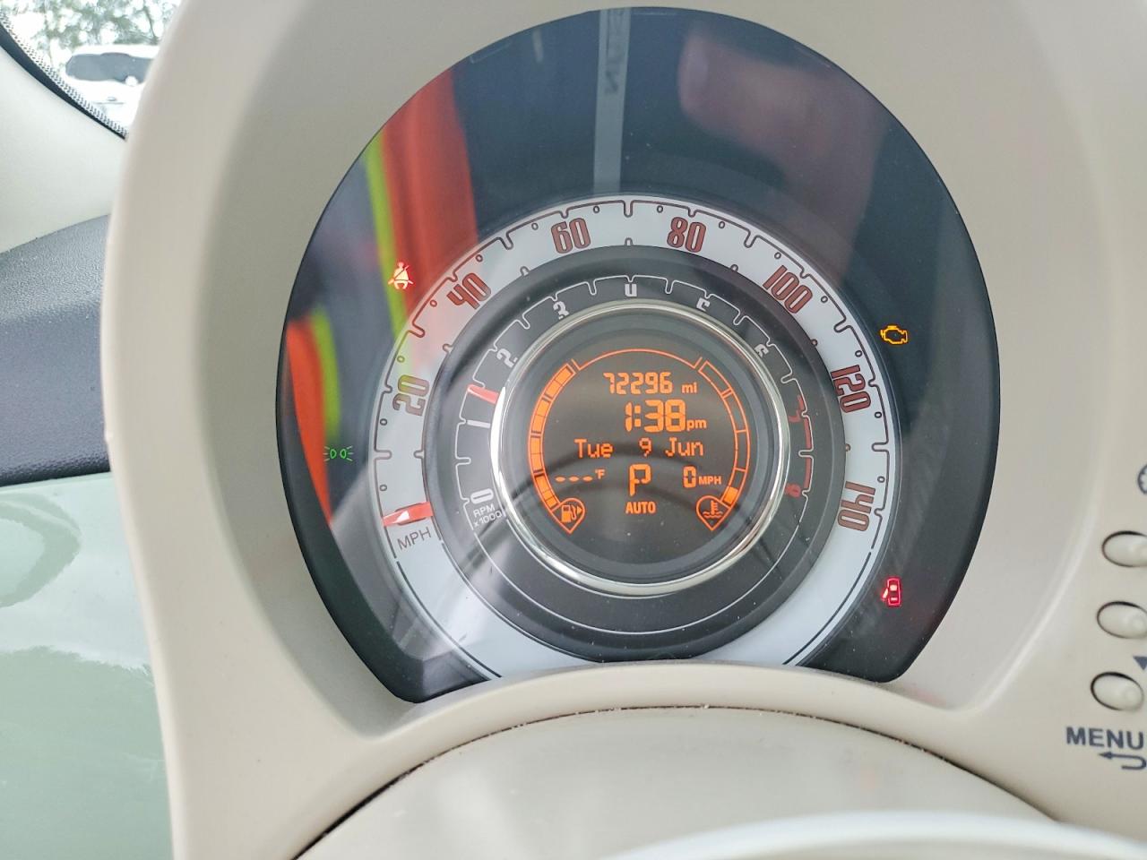 2014 Fiat 500 Lounge Green vin: 3C3CFFCR7ET285111