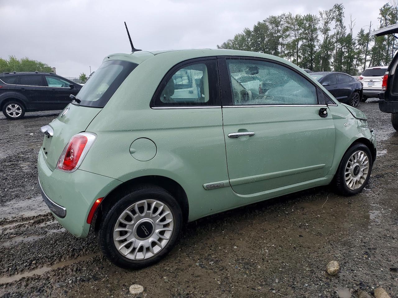 2014 Fiat 500 Lounge Green vin: 3C3CFFCR7ET285111