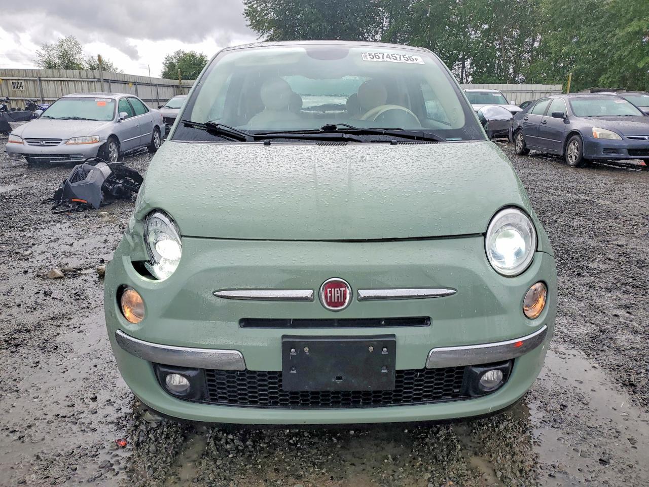 2014 Fiat 500 Lounge Green vin: 3C3CFFCR7ET285111