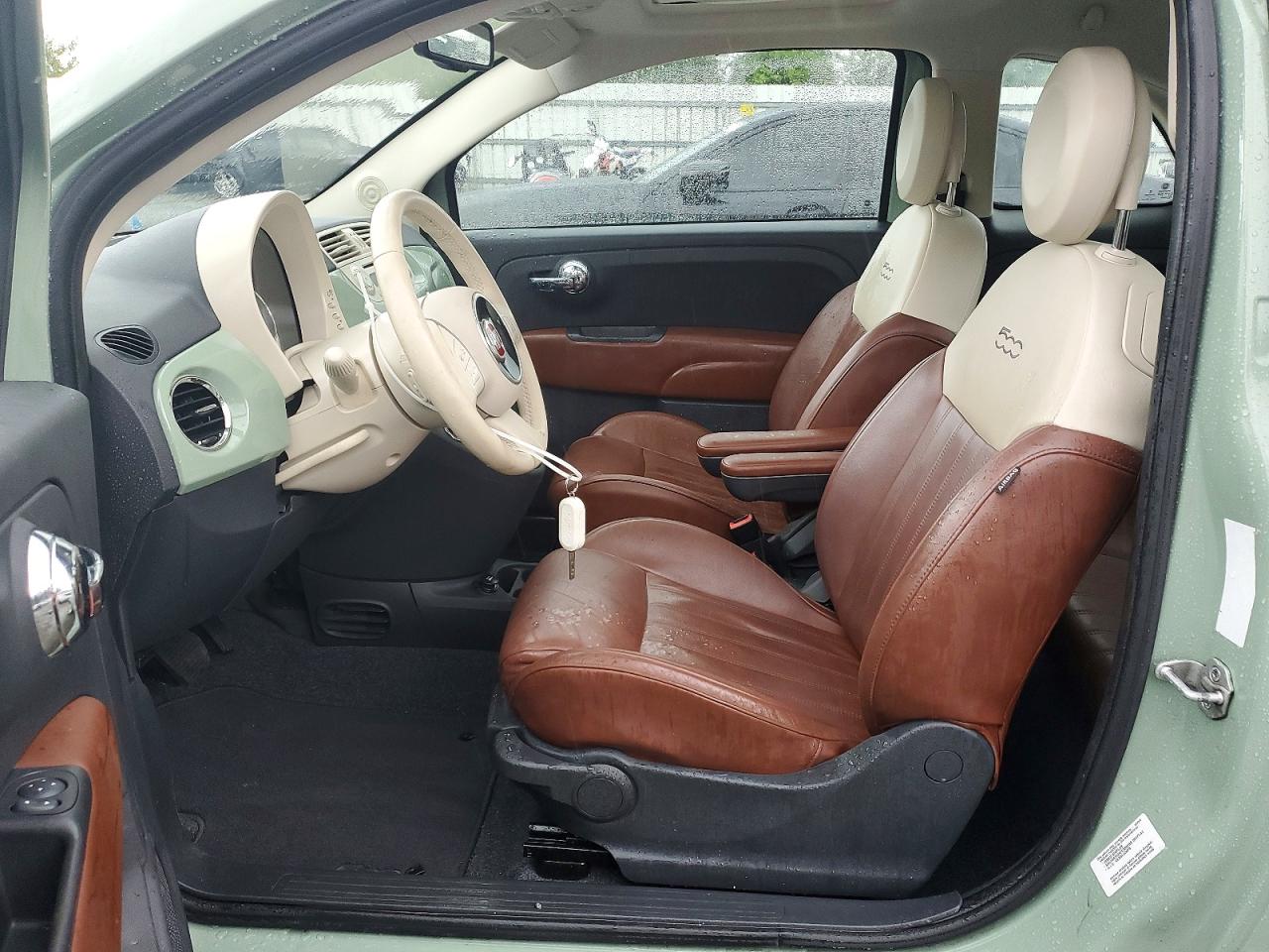 2014 Fiat 500 Lounge Green vin: 3C3CFFCR7ET285111