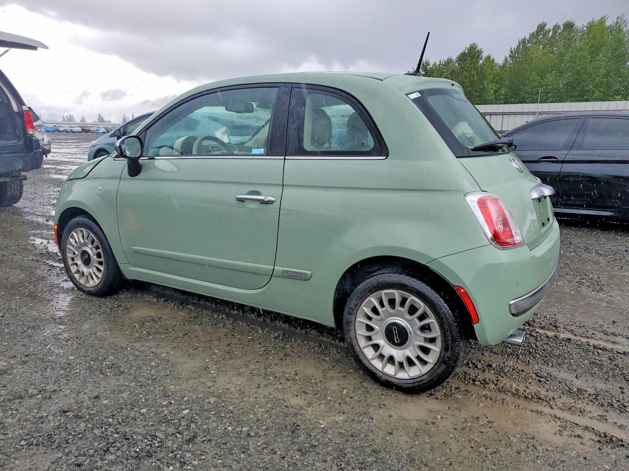 2014 Fiat 500 Lounge Green vin: 3C3CFFCR7ET285111