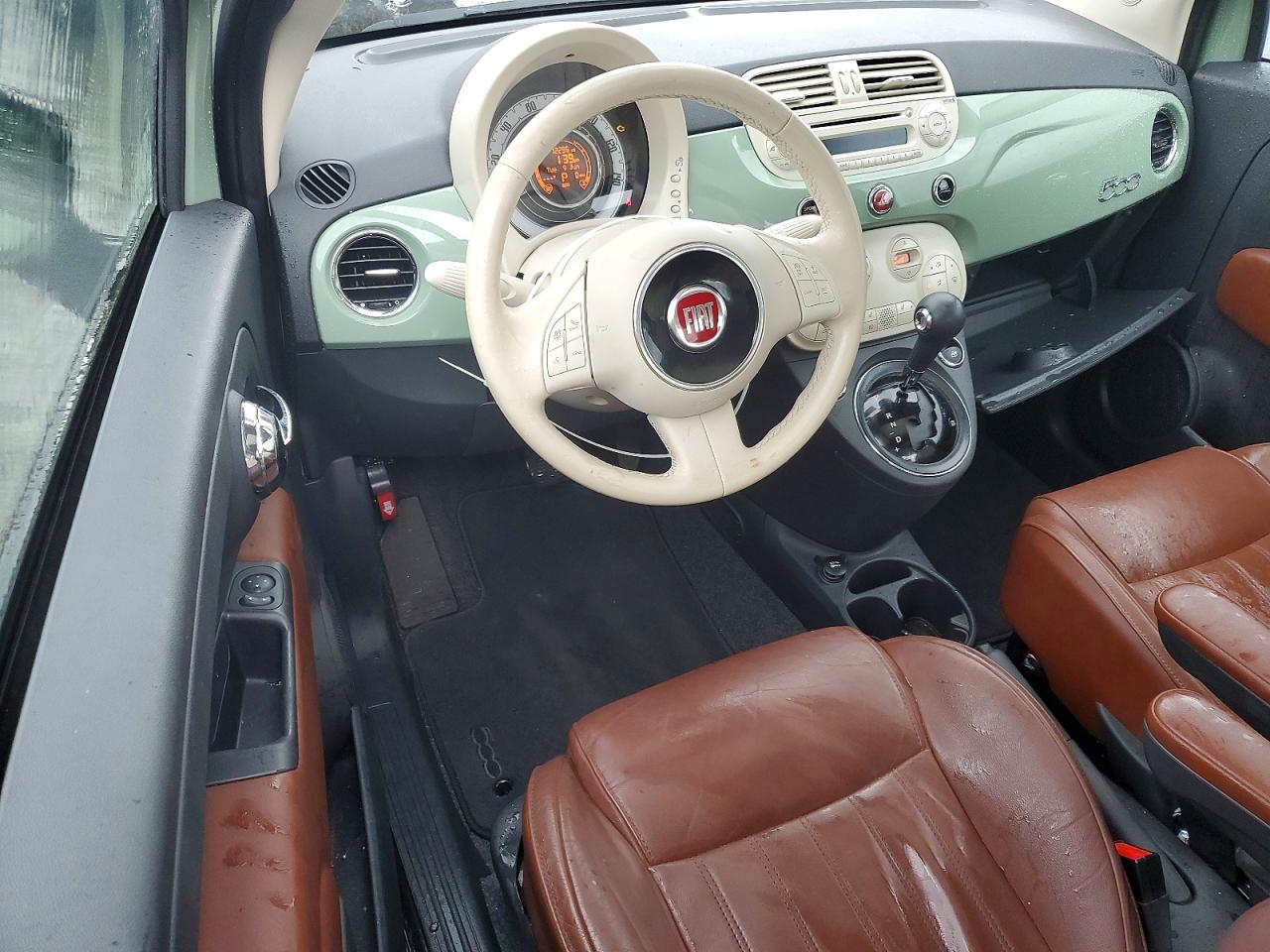 2014 Fiat 500 Lounge Green vin: 3C3CFFCR7ET285111