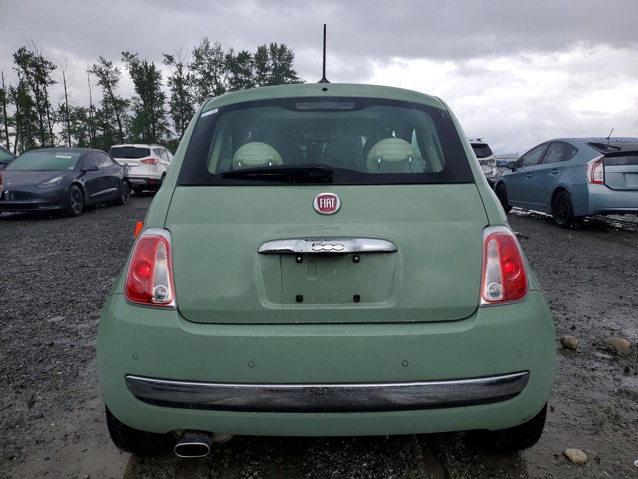 2014 Fiat 500 Lounge Green vin: 3C3CFFCR7ET285111
