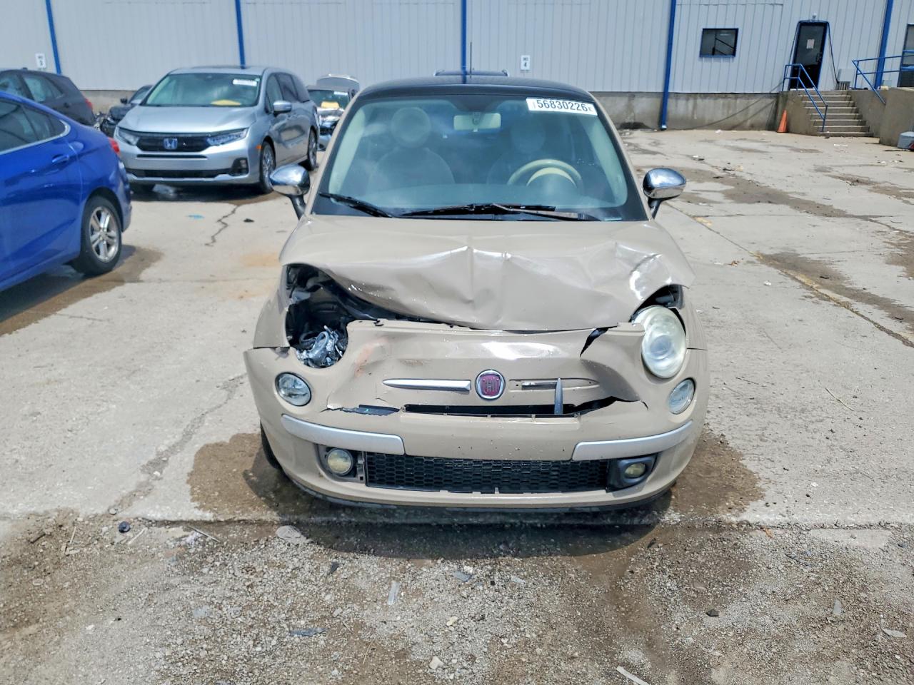 2012 Fiat 500 Lounge Tan vin: 3C3CFFCR8CT106362