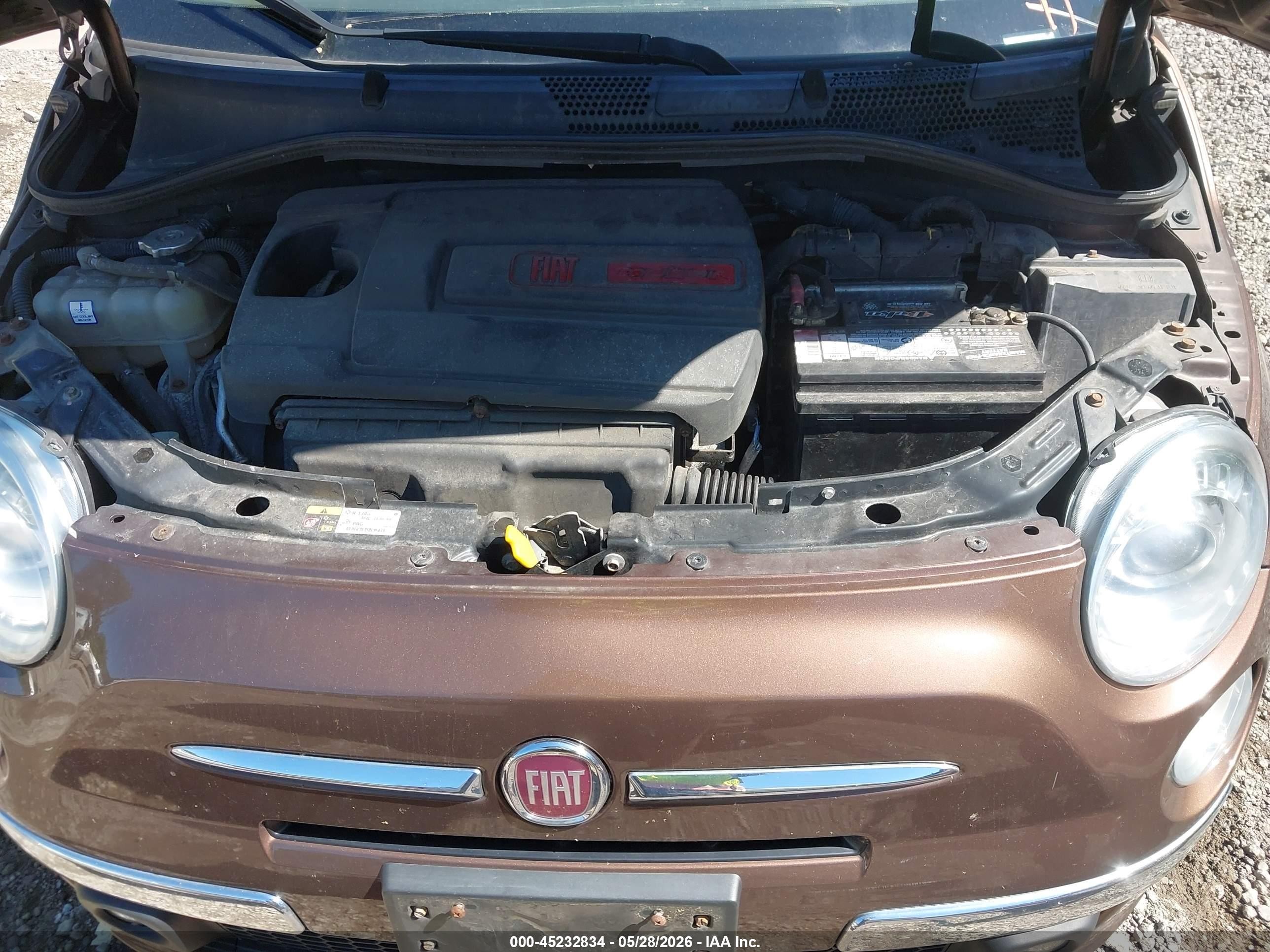 2014 Fiat 500 Lounge Brown vin: 3C3CFFCR9ET168114