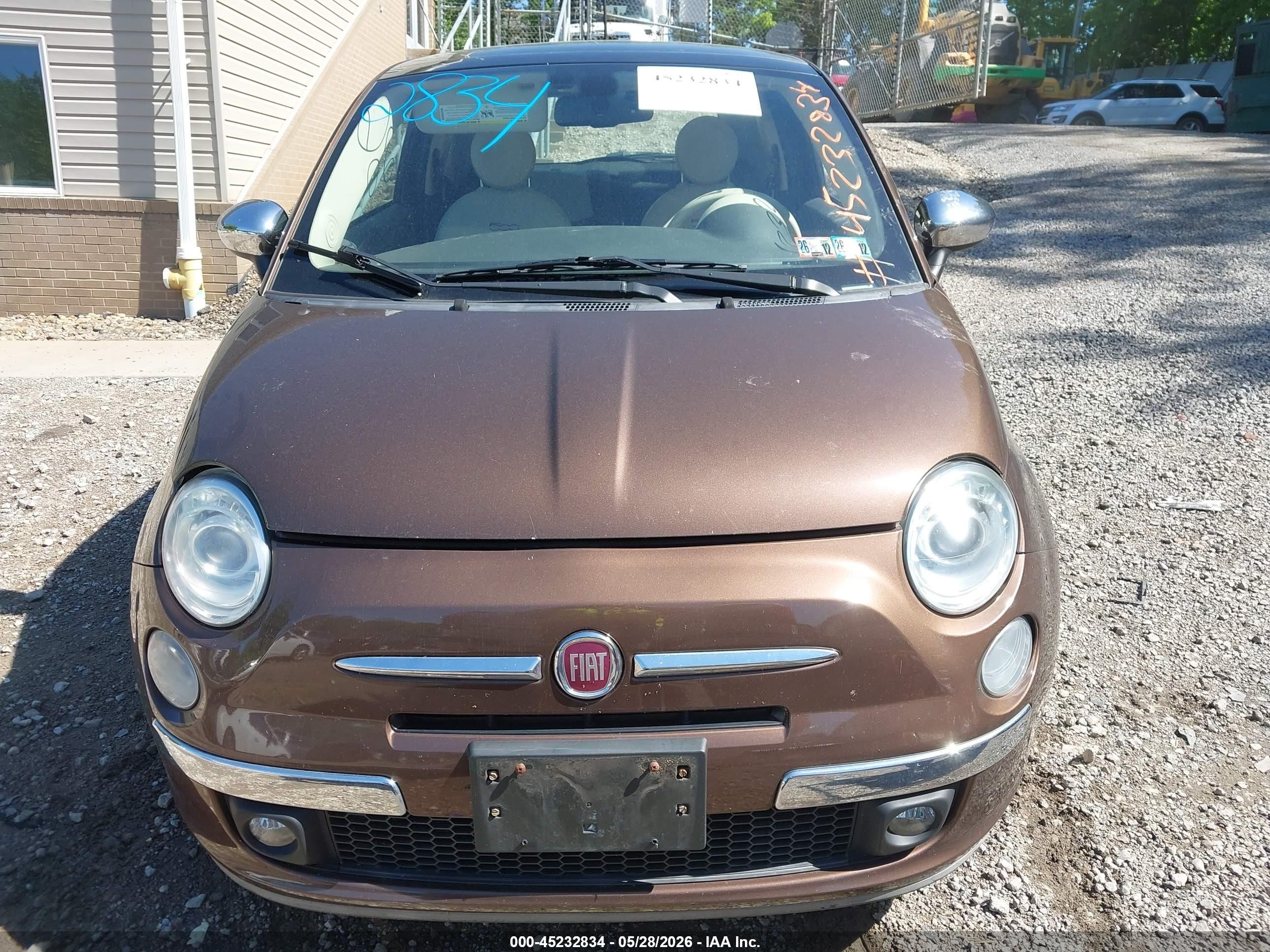 2014 Fiat 500 Lounge Brown vin: 3C3CFFCR9ET168114