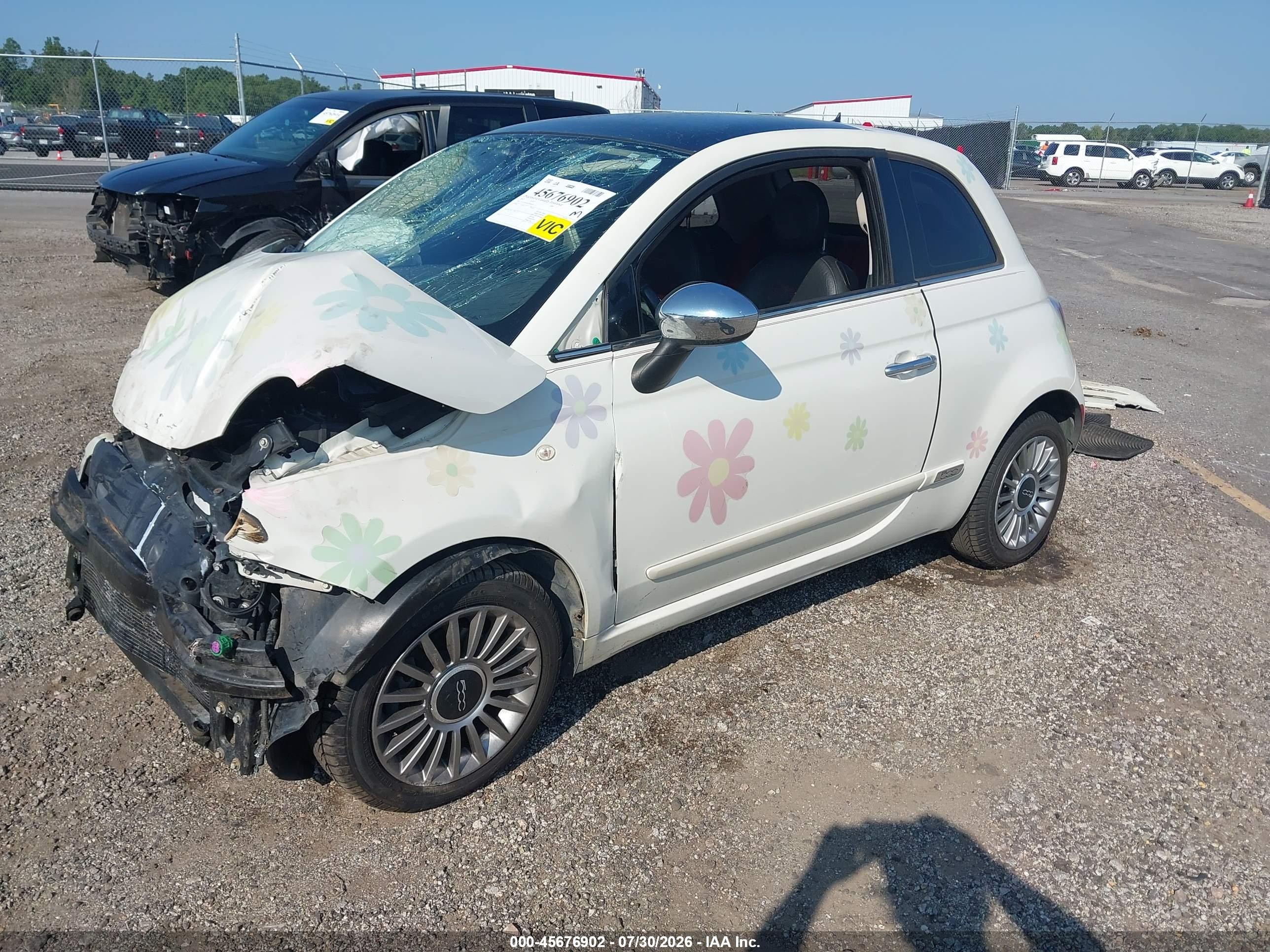 2013 Fiat 500 Lounge White vin: 3C3CFFCRXDT544169