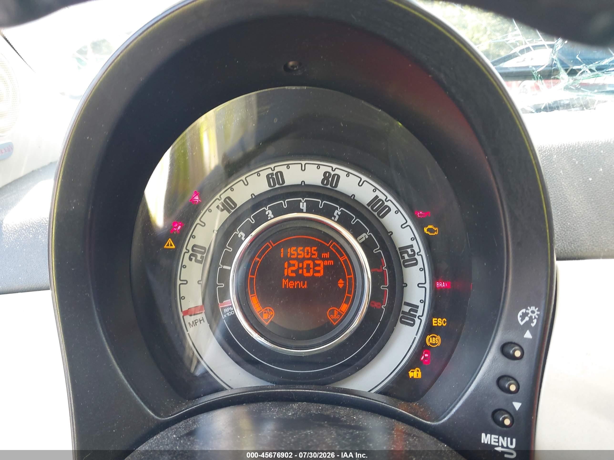 2013 Fiat 500 Lounge White vin: 3C3CFFCRXDT544169