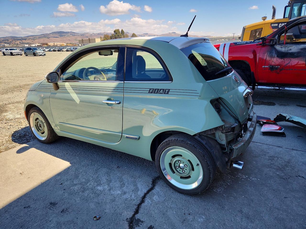 2014 Fiat 500 Lounge Turquoise vin: 3C3CFFCRXET288133