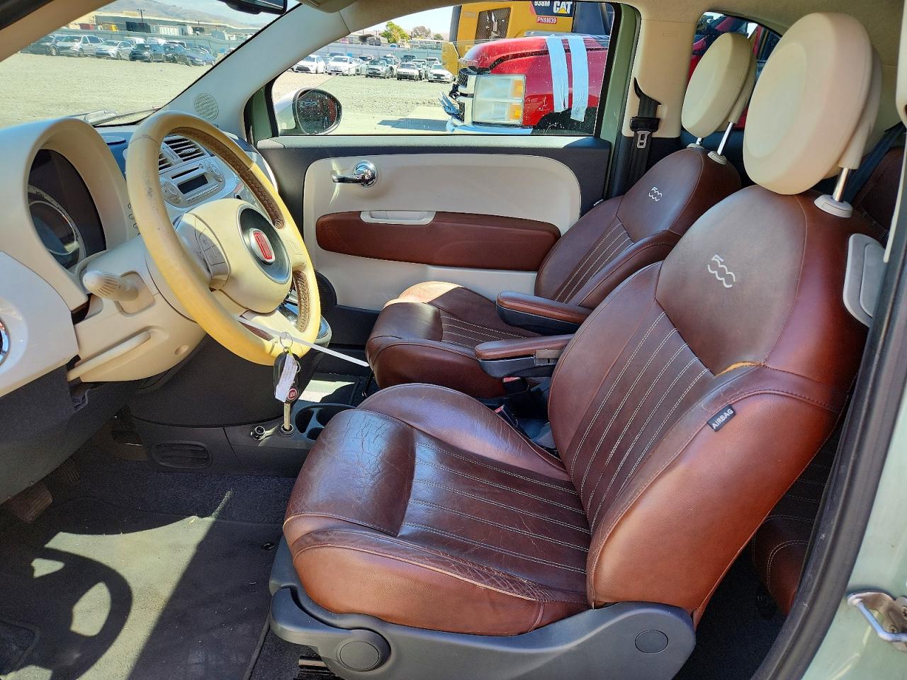 2014 Fiat 500 Lounge Turquoise vin: 3C3CFFCRXET288133