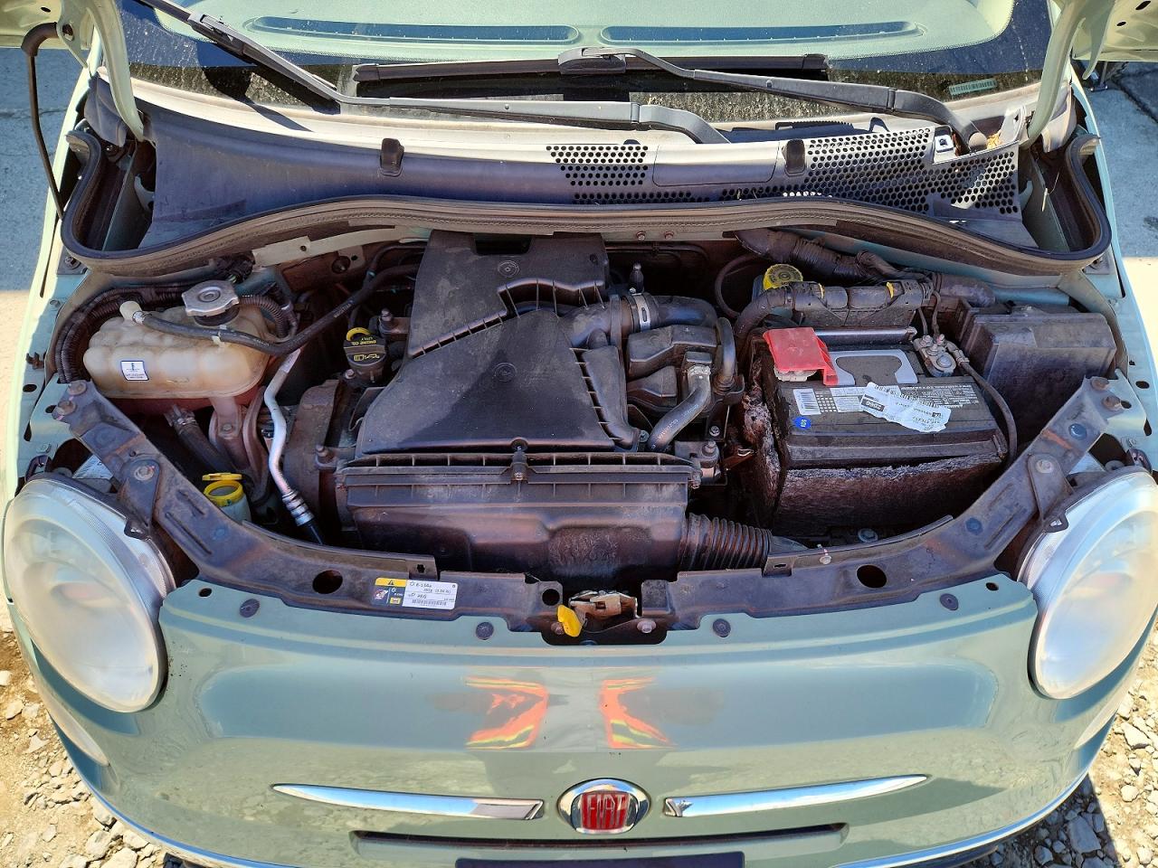 2014 Fiat 500 Lounge Turquoise vin: 3C3CFFCRXET288133