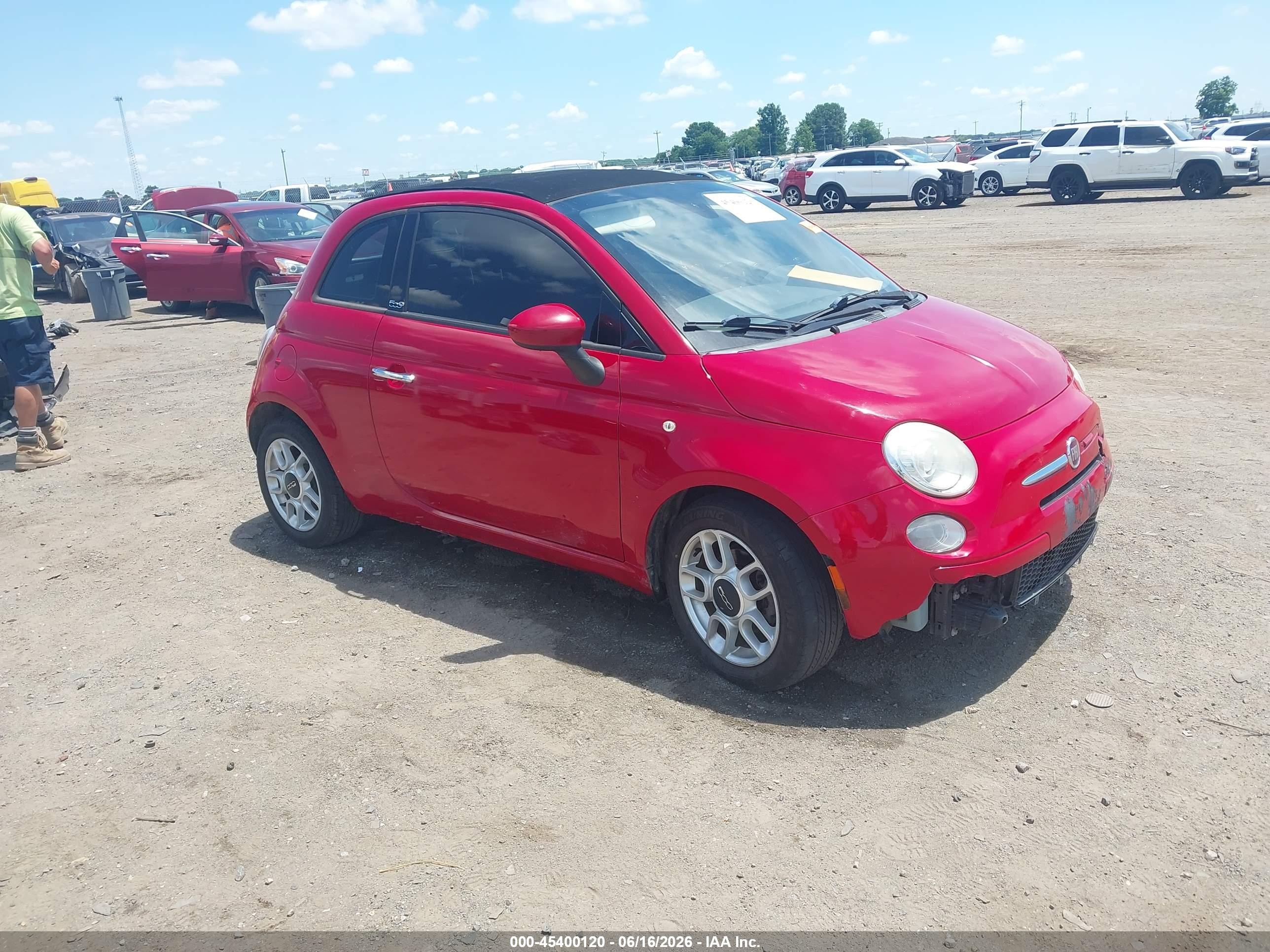 2013 Fiat 500c Pop Red vin: 3C3CFFDR0DT612199