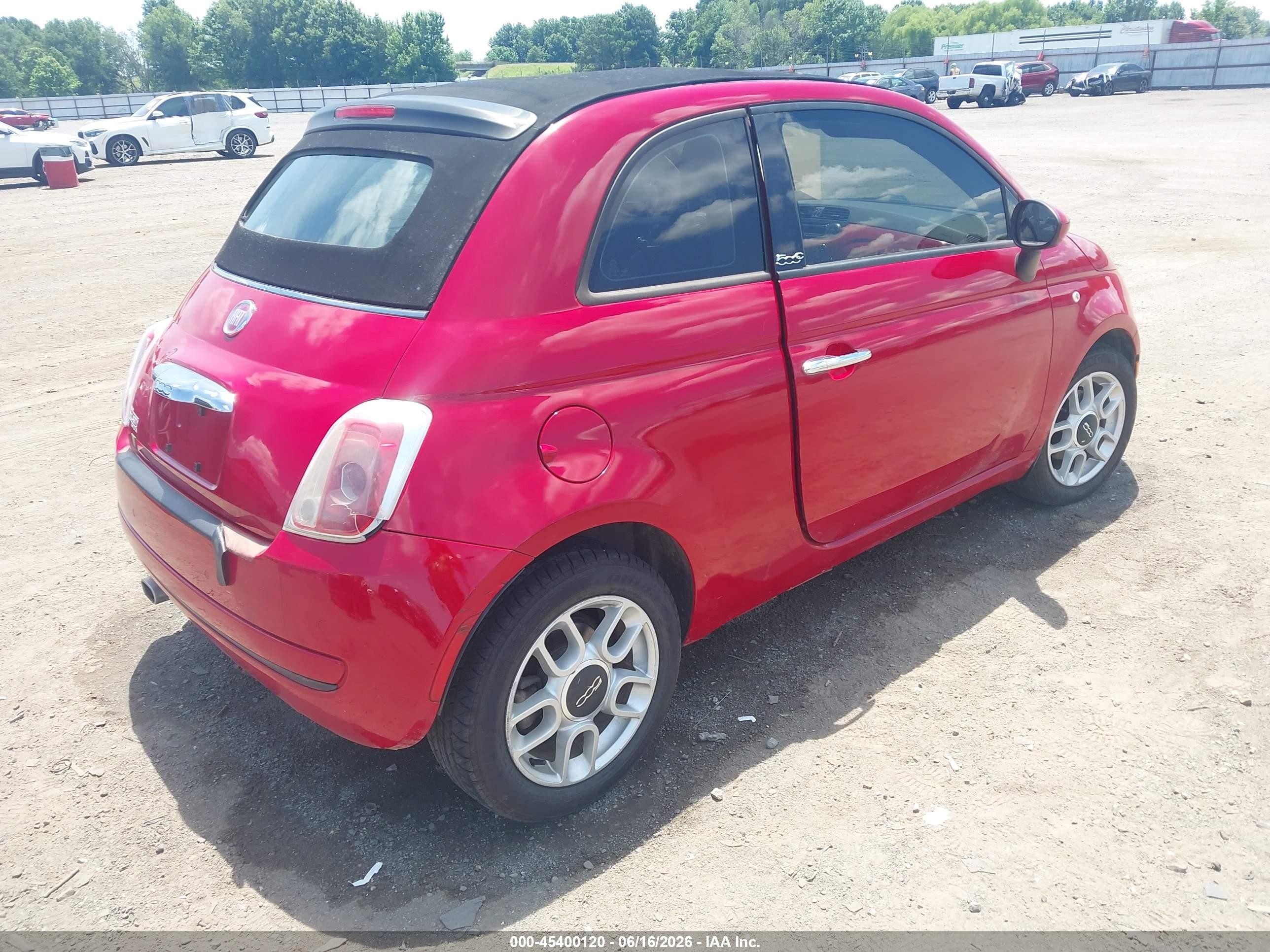 2013 Fiat 500c Pop Red vin: 3C3CFFDR0DT612199