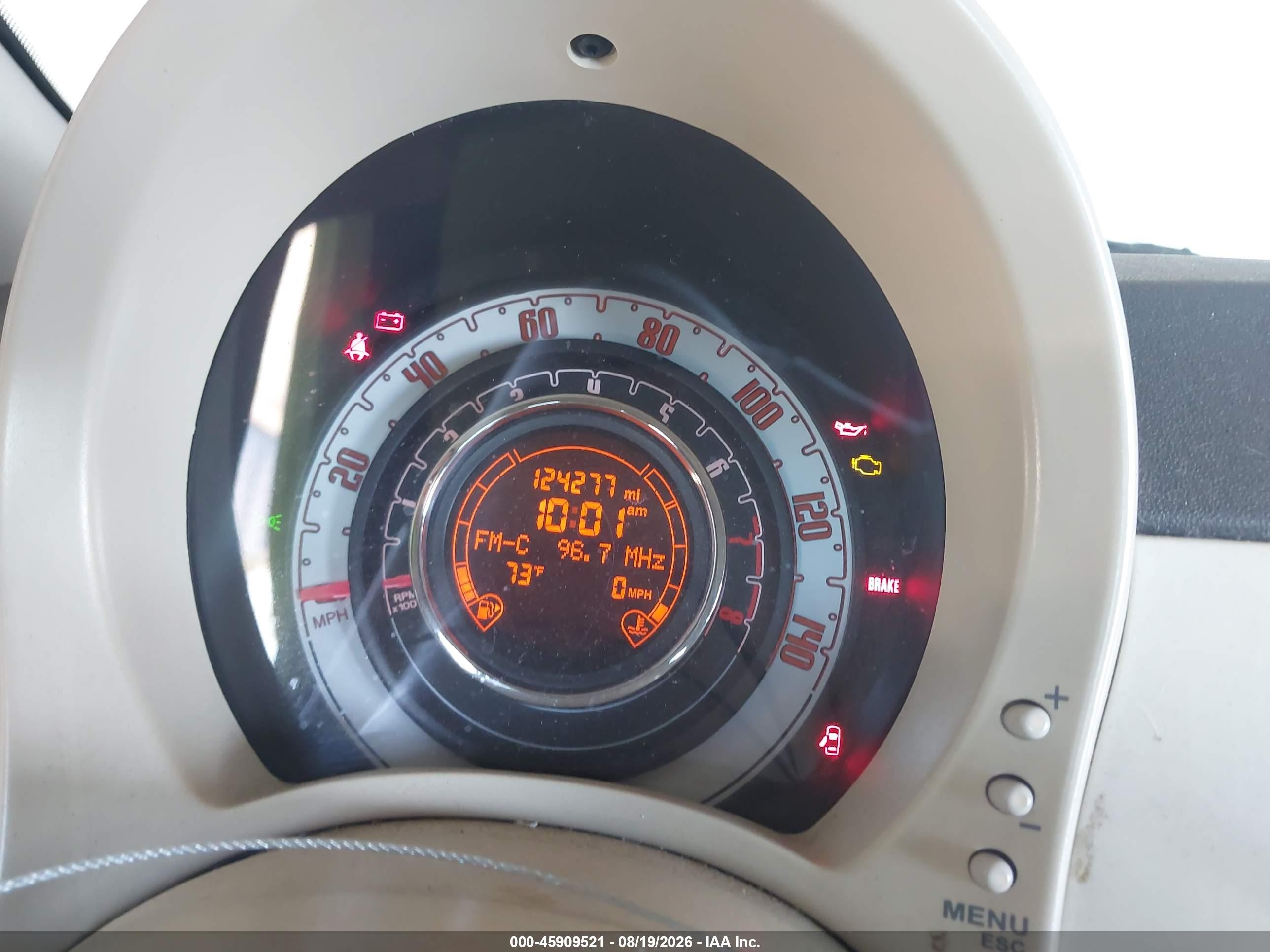 2012 Fiat 500c Pop Белый vin: 3C3CFFDR1CT310239