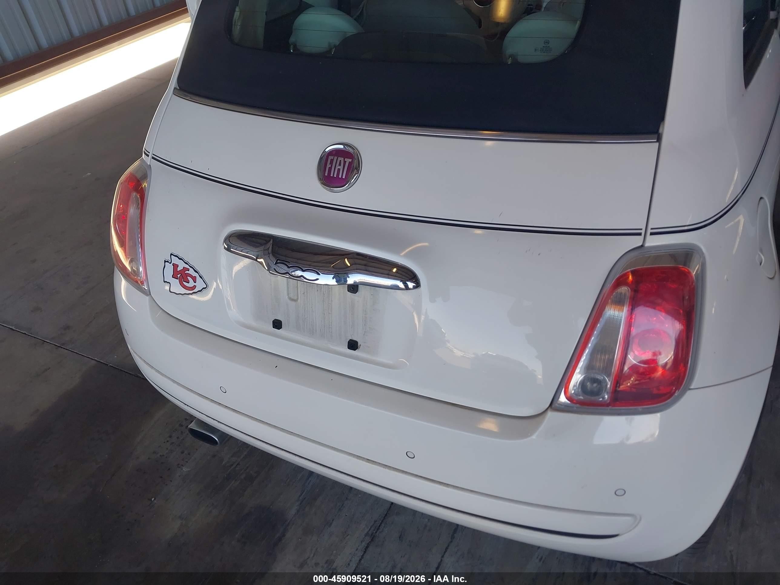 2012 Fiat 500c Pop Белый vin: 3C3CFFDR1CT310239
