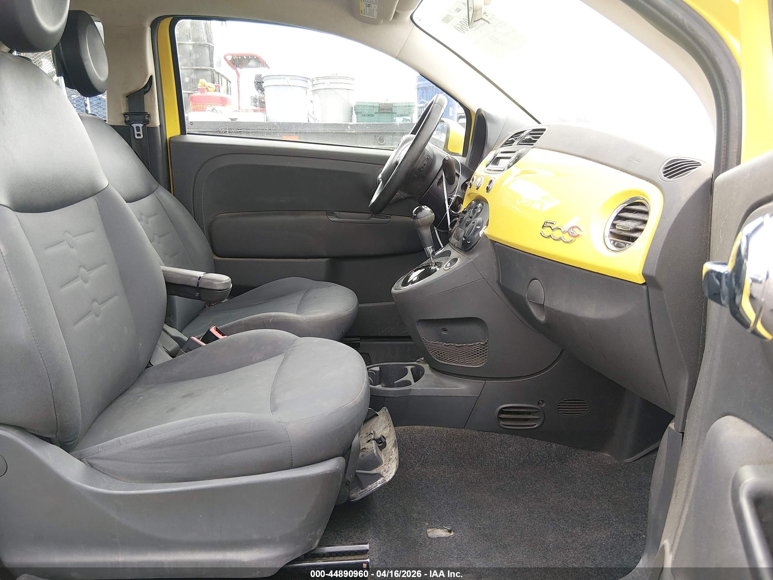 2012 Fiat 500c Pop Yellow vin: 3C3CFFDR1CT310273