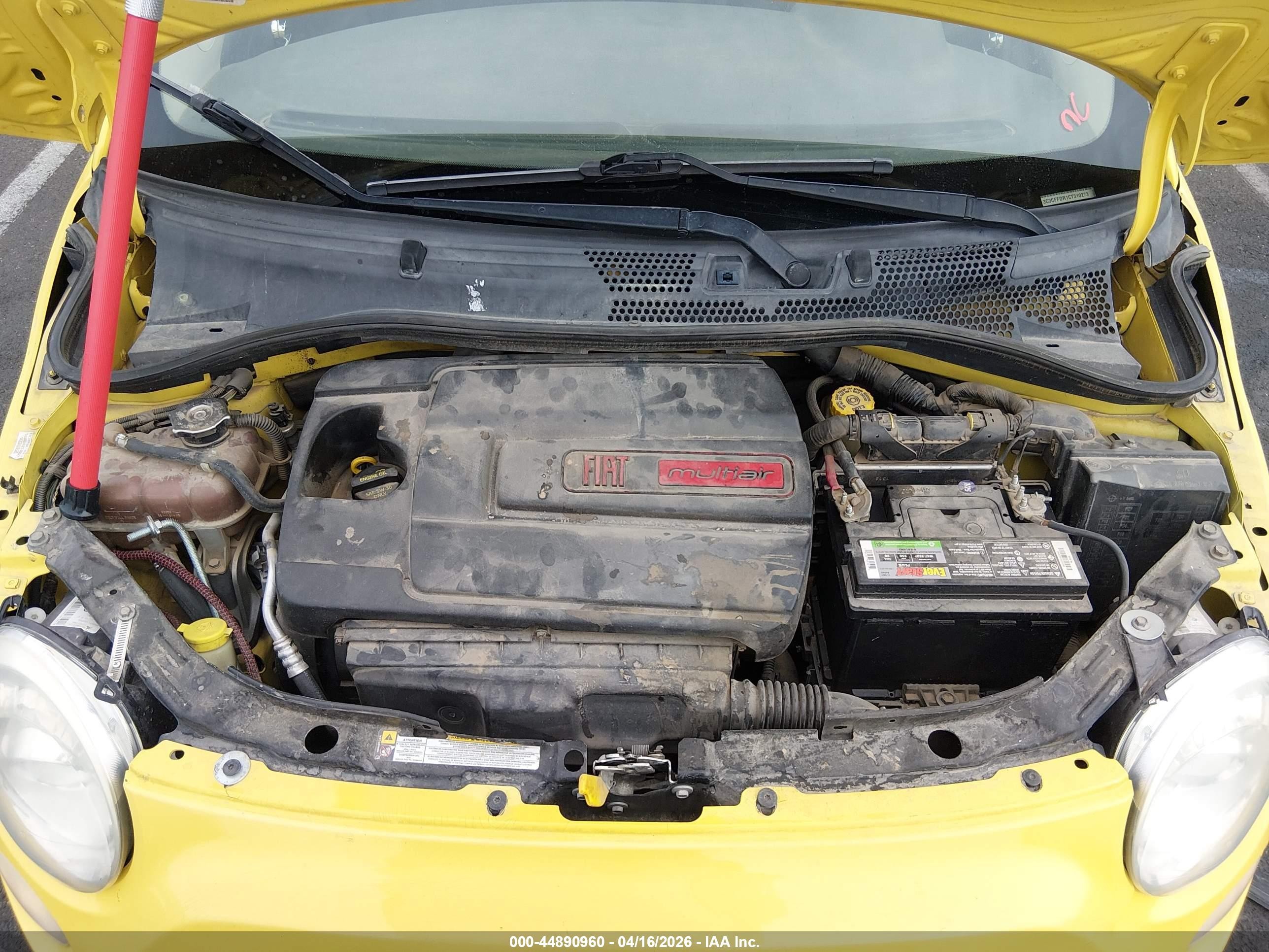 2012 Fiat 500c Pop Yellow vin: 3C3CFFDR1CT310273