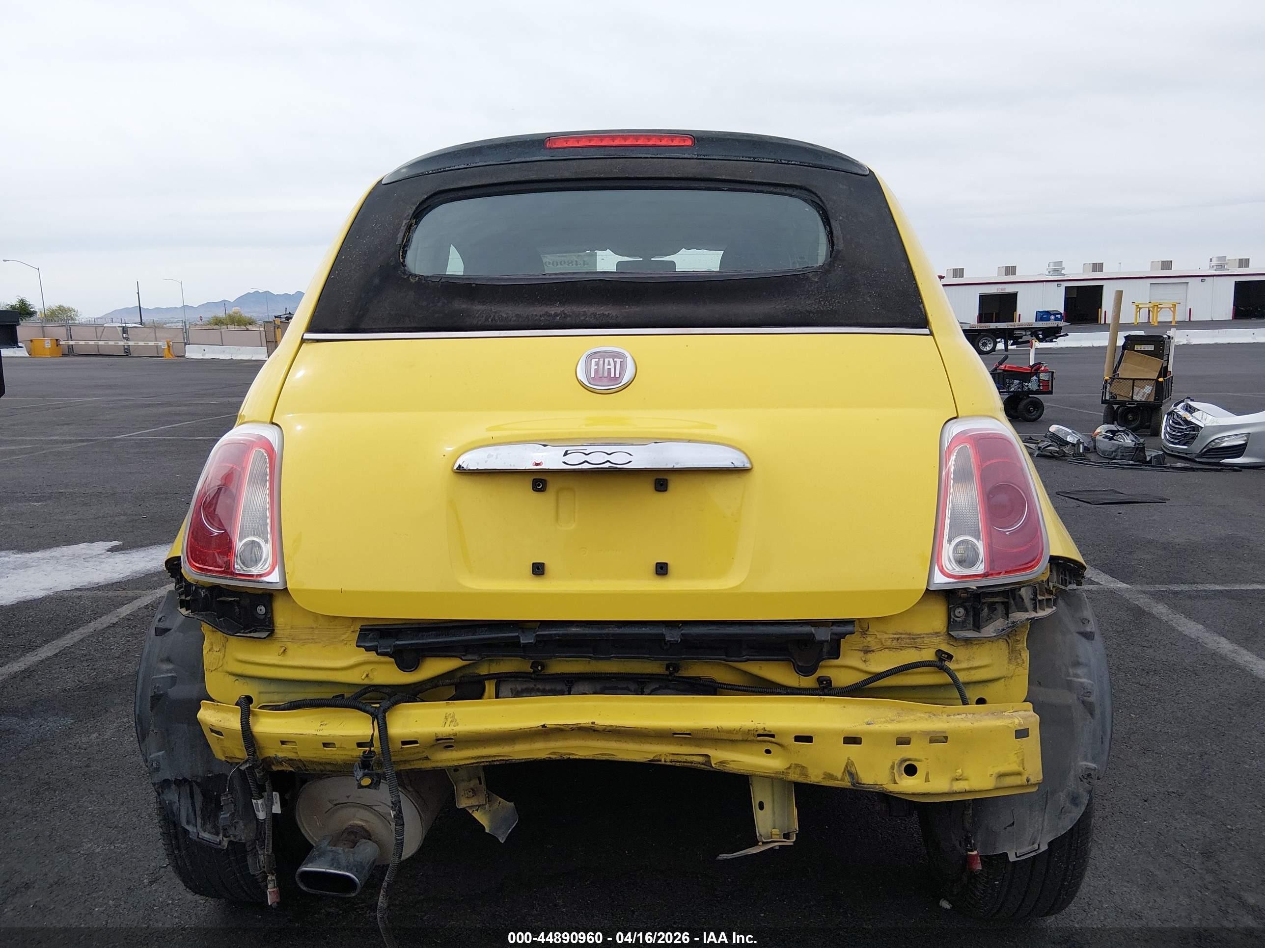 2012 Fiat 500c Pop Yellow vin: 3C3CFFDR1CT310273