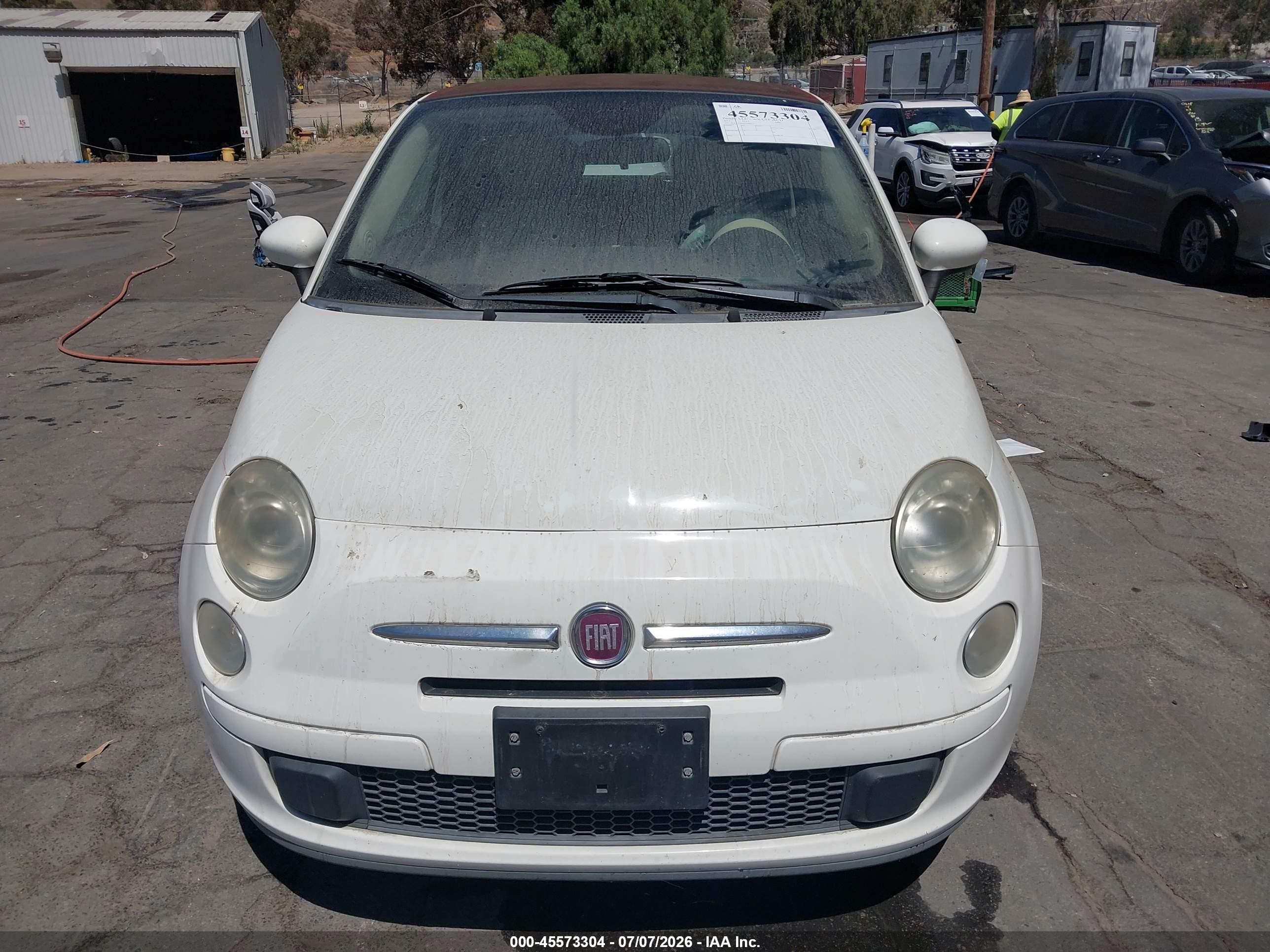 2013 Fiat 500c Pop White vin: 3C3CFFDR2DT698373