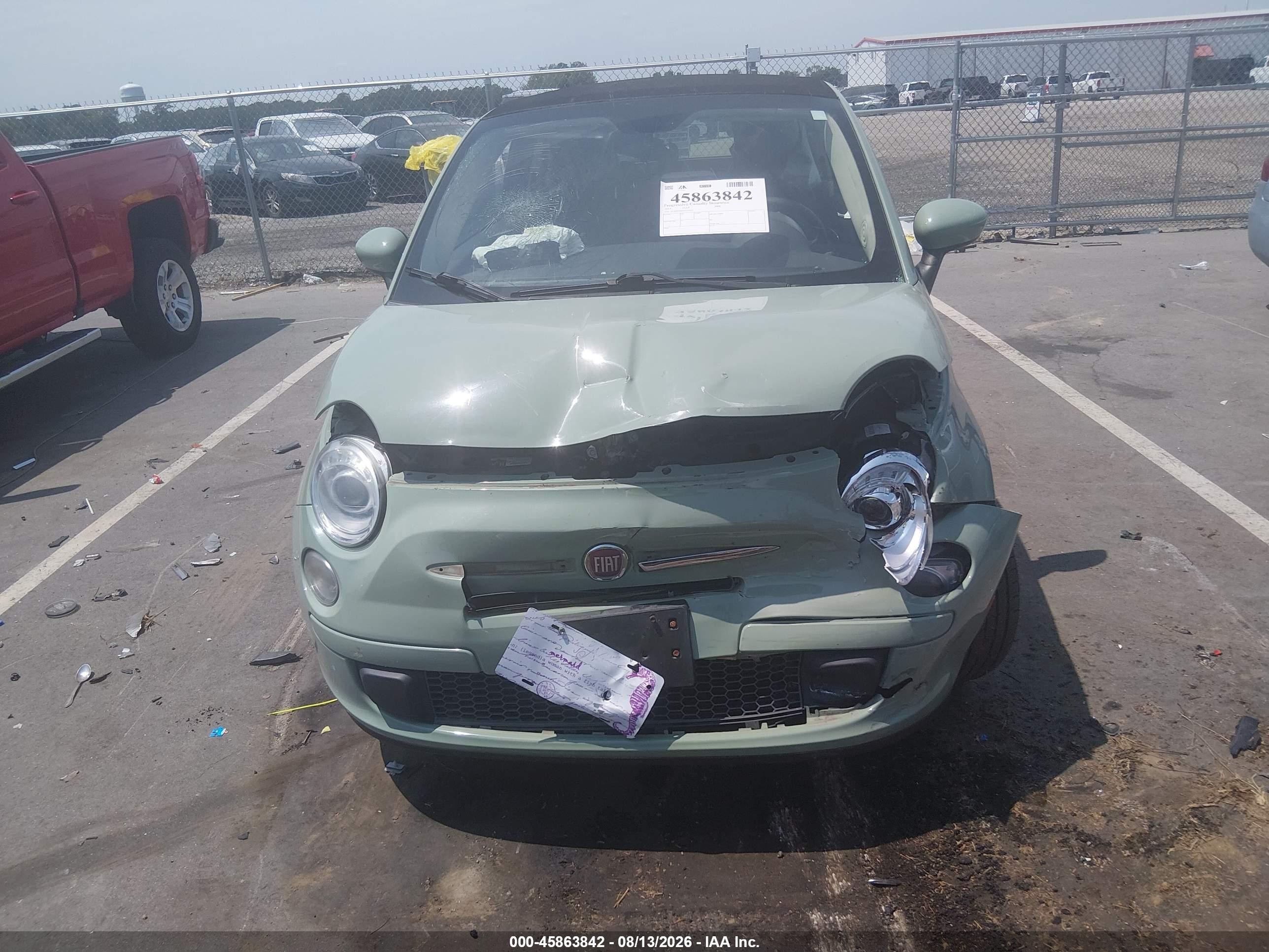 2015 Fiat 500c Pop Green vin: 3C3CFFDR2FT673072