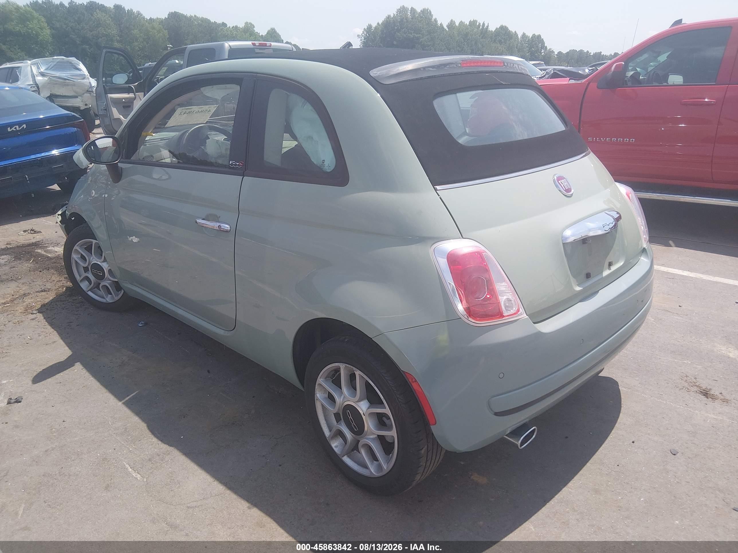 2015 Fiat 500c Pop Green vin: 3C3CFFDR2FT673072