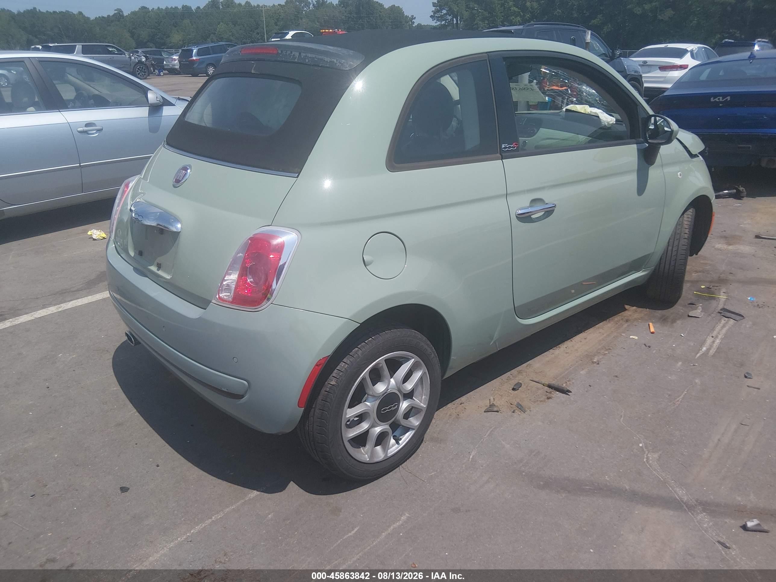 2015 Fiat 500c Pop Green vin: 3C3CFFDR2FT673072