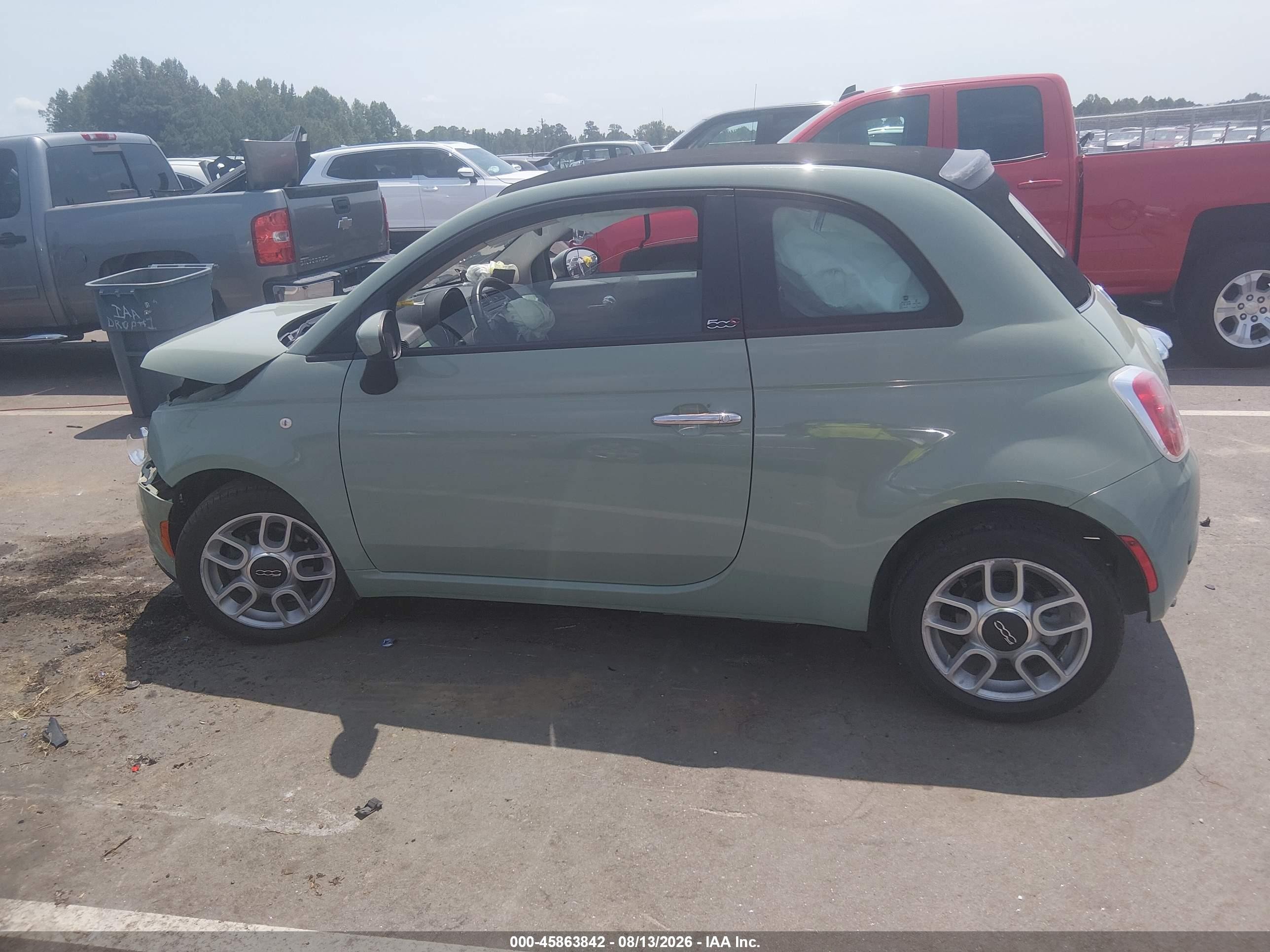 2015 Fiat 500c Pop Green vin: 3C3CFFDR2FT673072