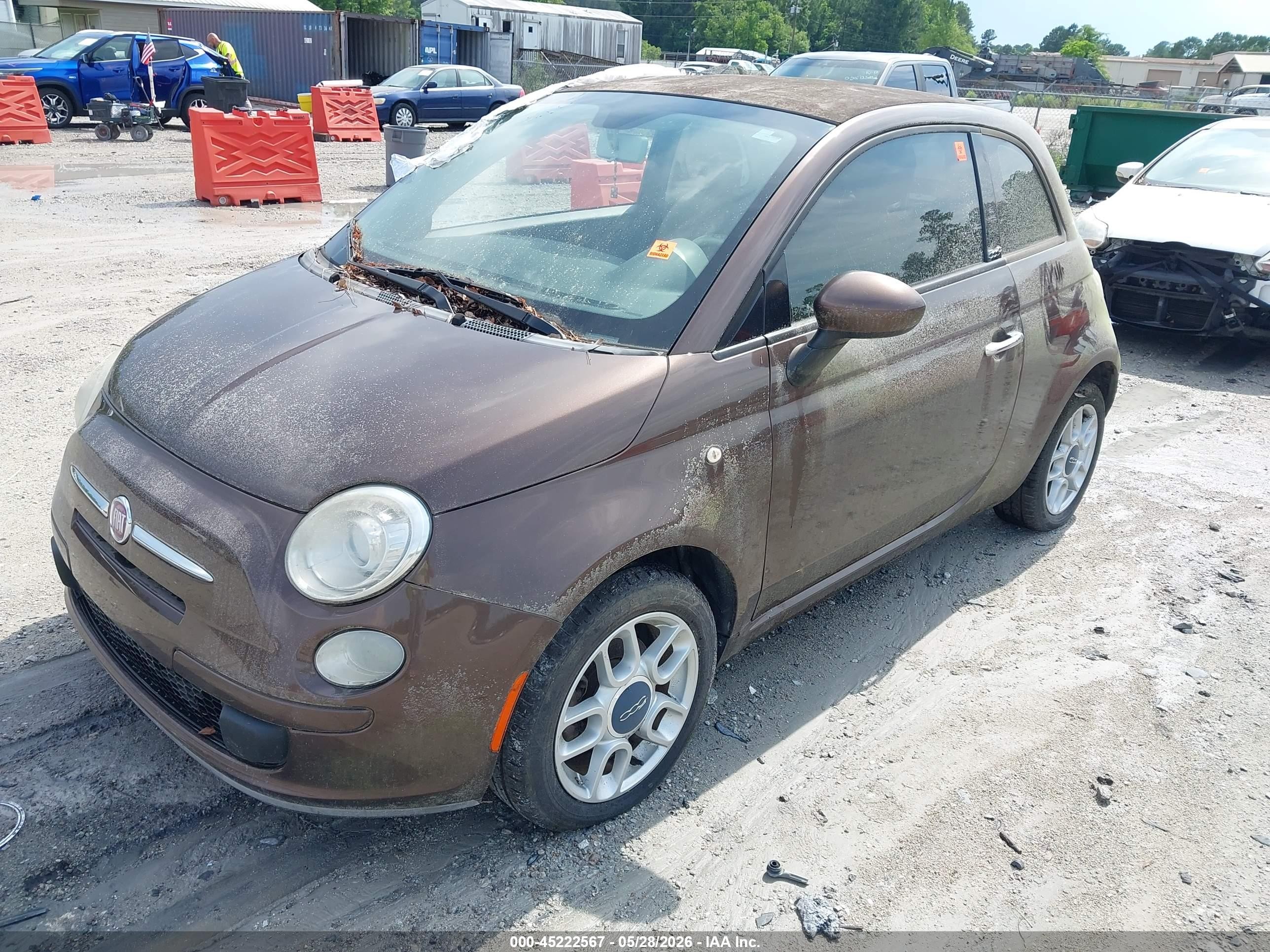2012 Fiat 500c Pop Brown vin: 3C3CFFDR3CT358731
