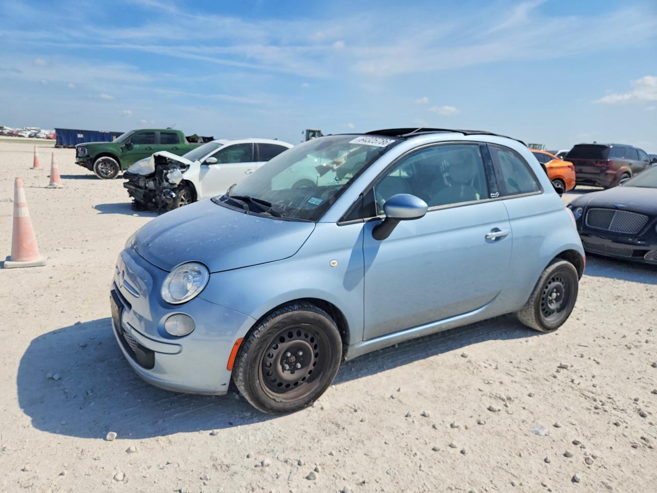 2013 Fiat 500 Pop Blue vin: 3C3CFFDR3DT596127