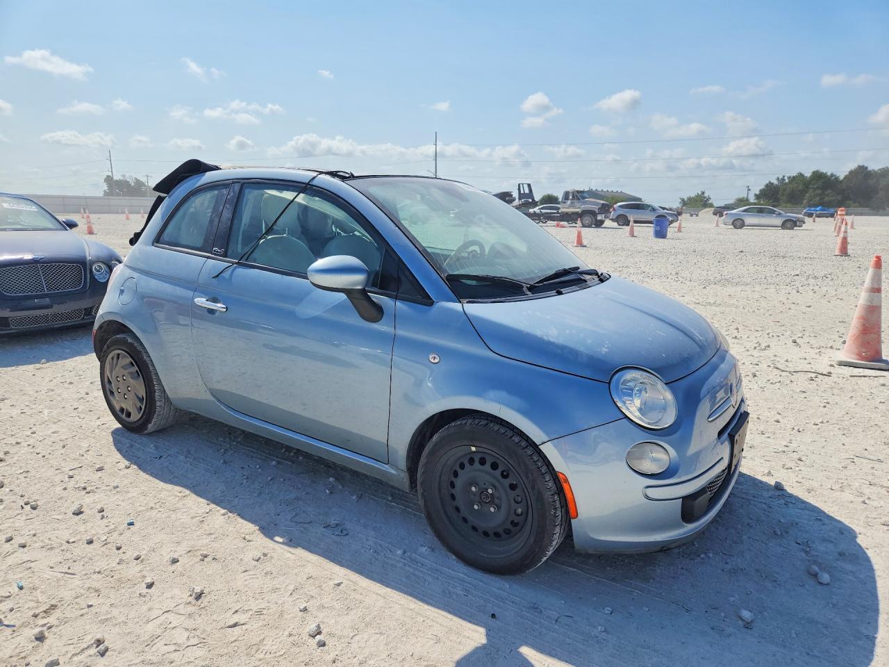 2013 Fiat 500 Pop Blue vin: 3C3CFFDR3DT596127
